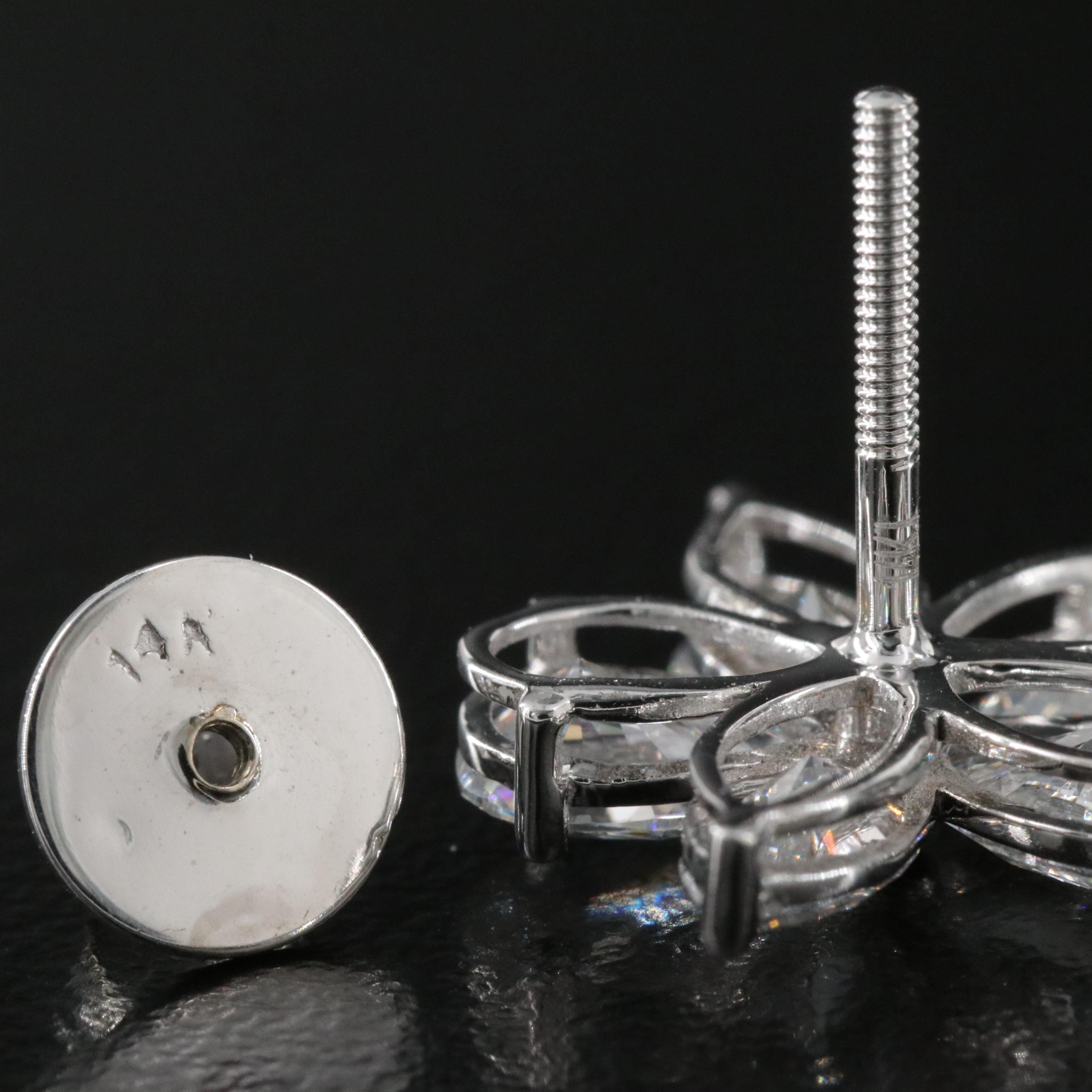 14K 5.35 CTW Lab Grown Diamond Earrings