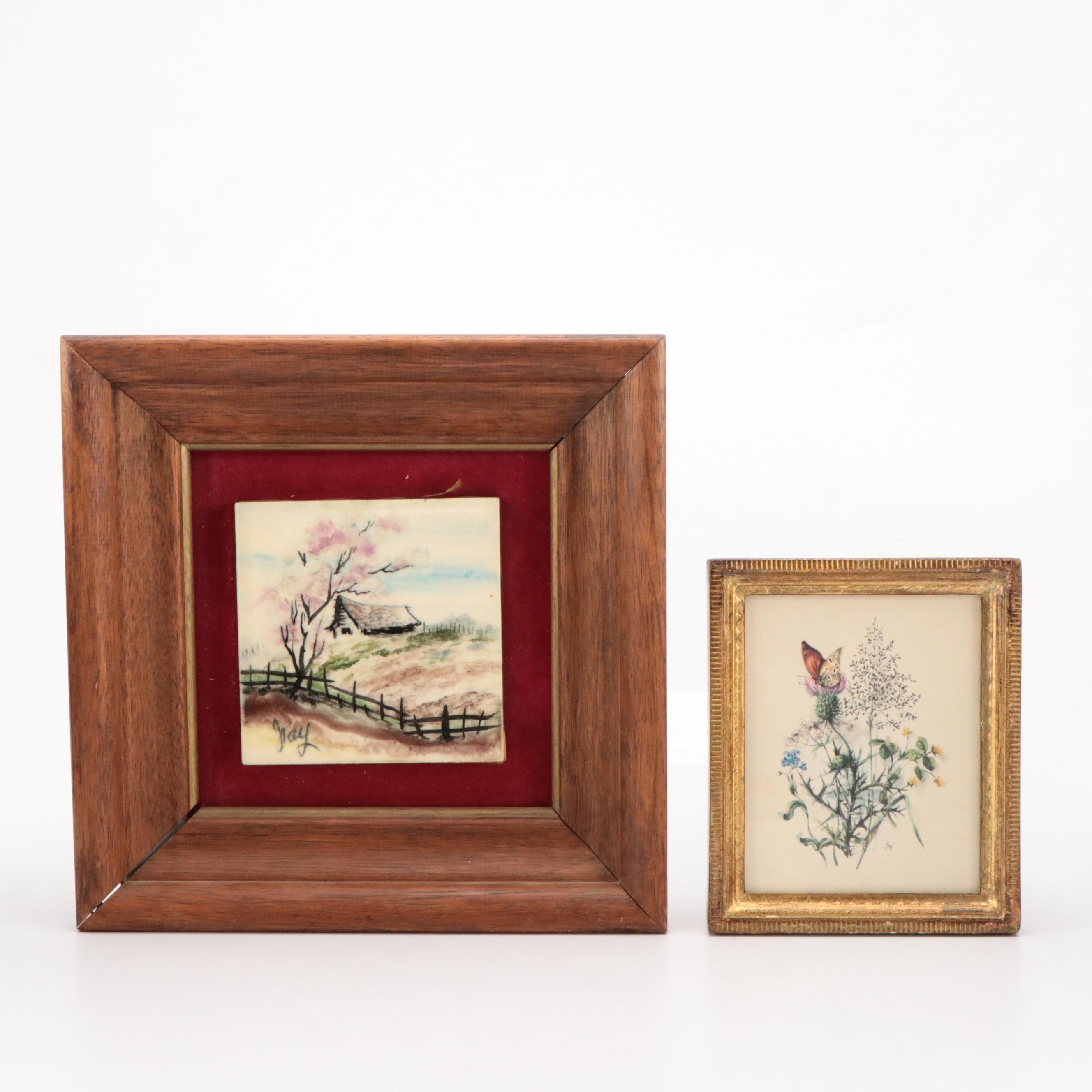 Framed Decorative Tile, Framed Botanical Print, Centerpiece Bowl and More