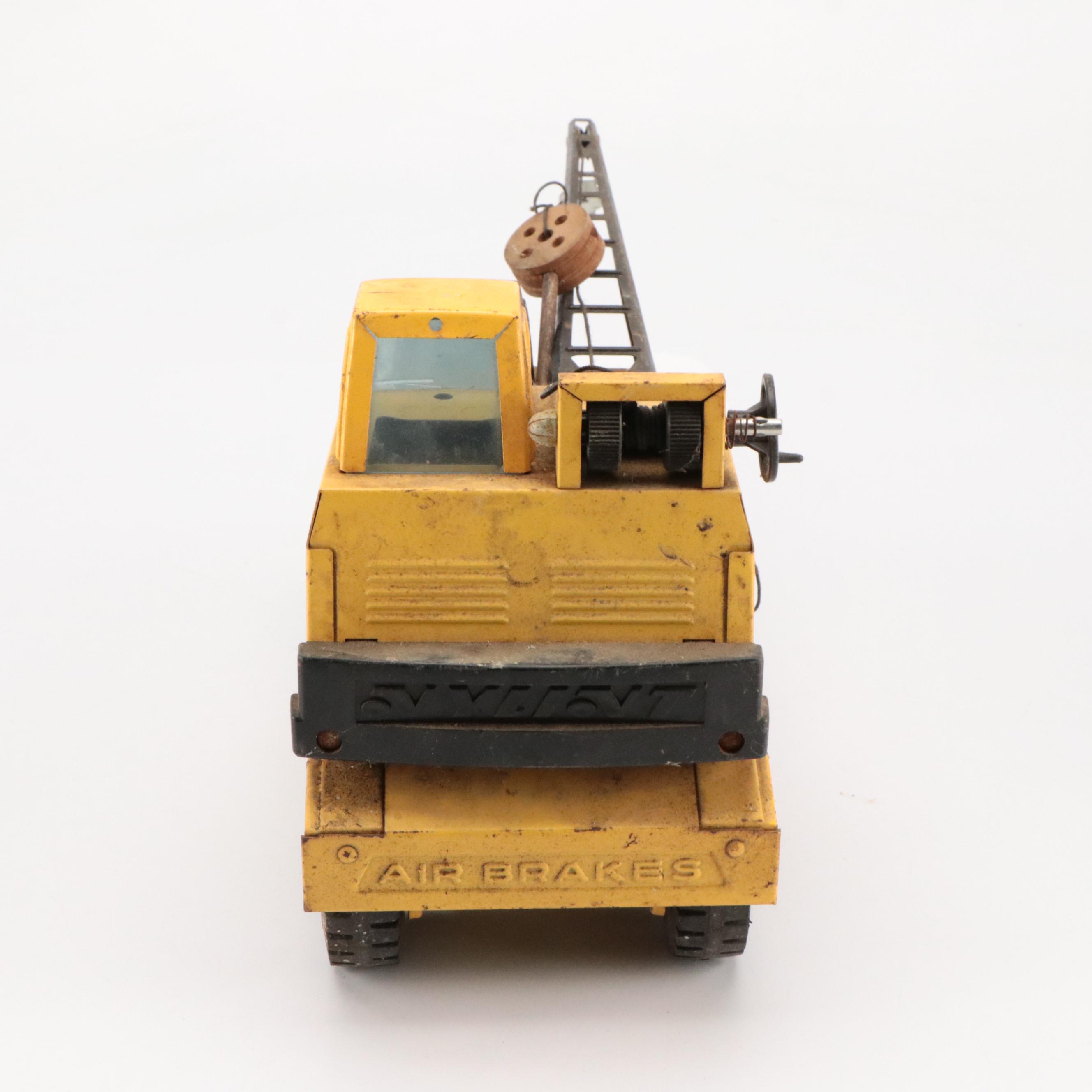 Nylint Crane Truck and Digger Pressed Steel Construction Toys