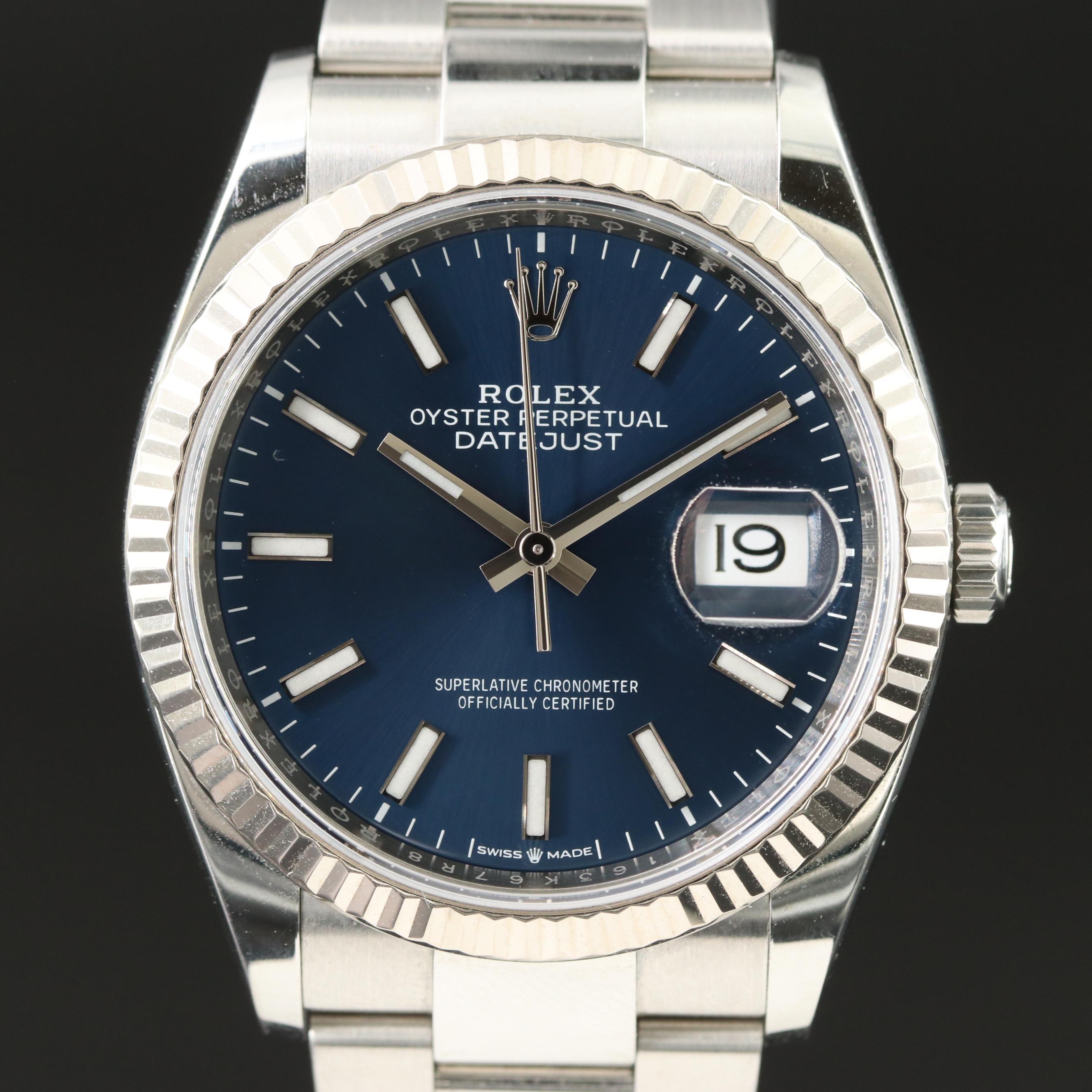 Rolex Datejust 126234 Blue Dial 36mm Steel Automatic Watch