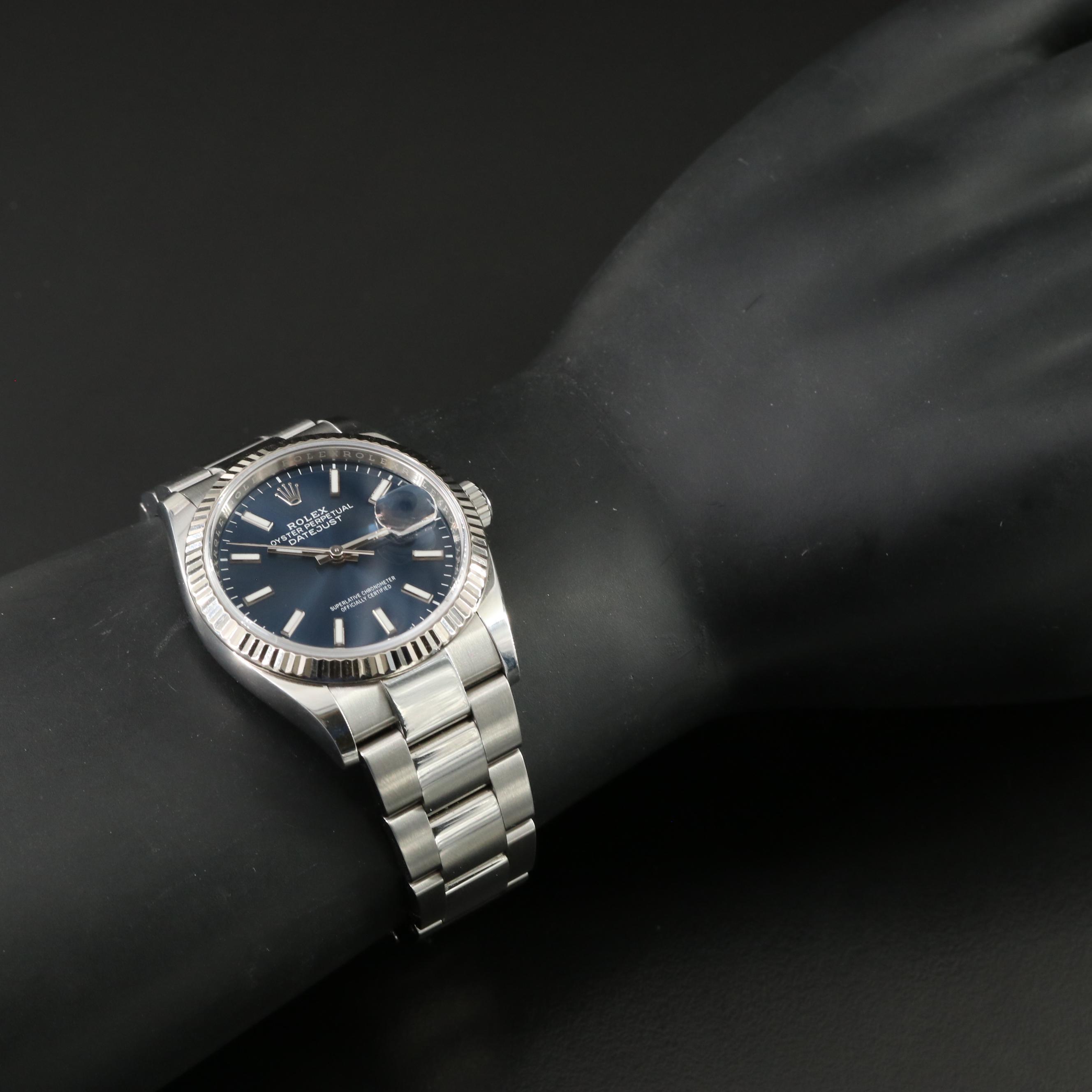 Rolex Datejust 126234 Blue Dial 36mm Steel Automatic Watch