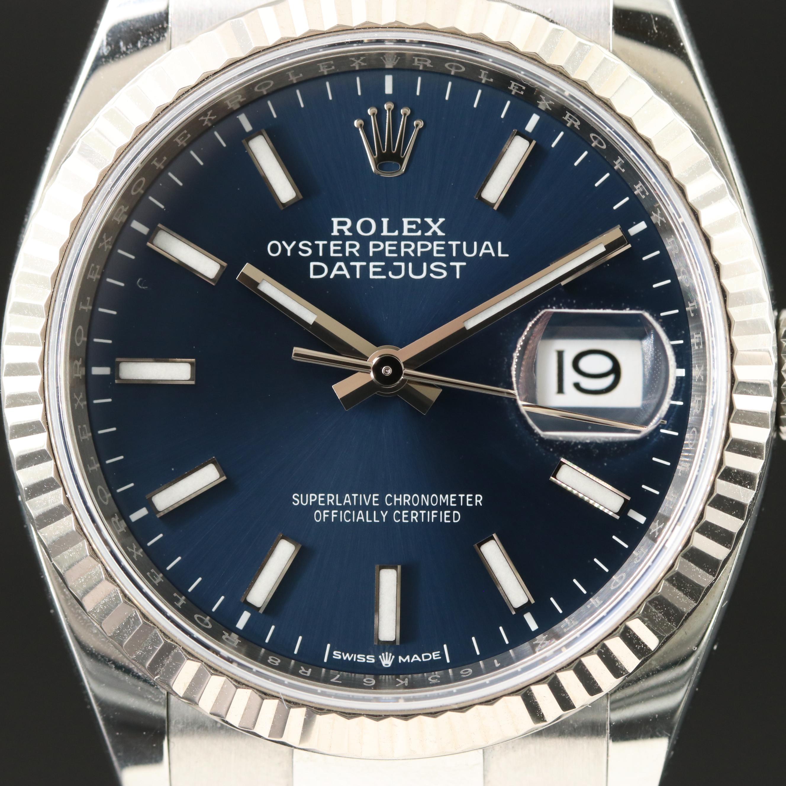 Rolex Datejust 126234 Blue Dial 36mm Steel Automatic Watch