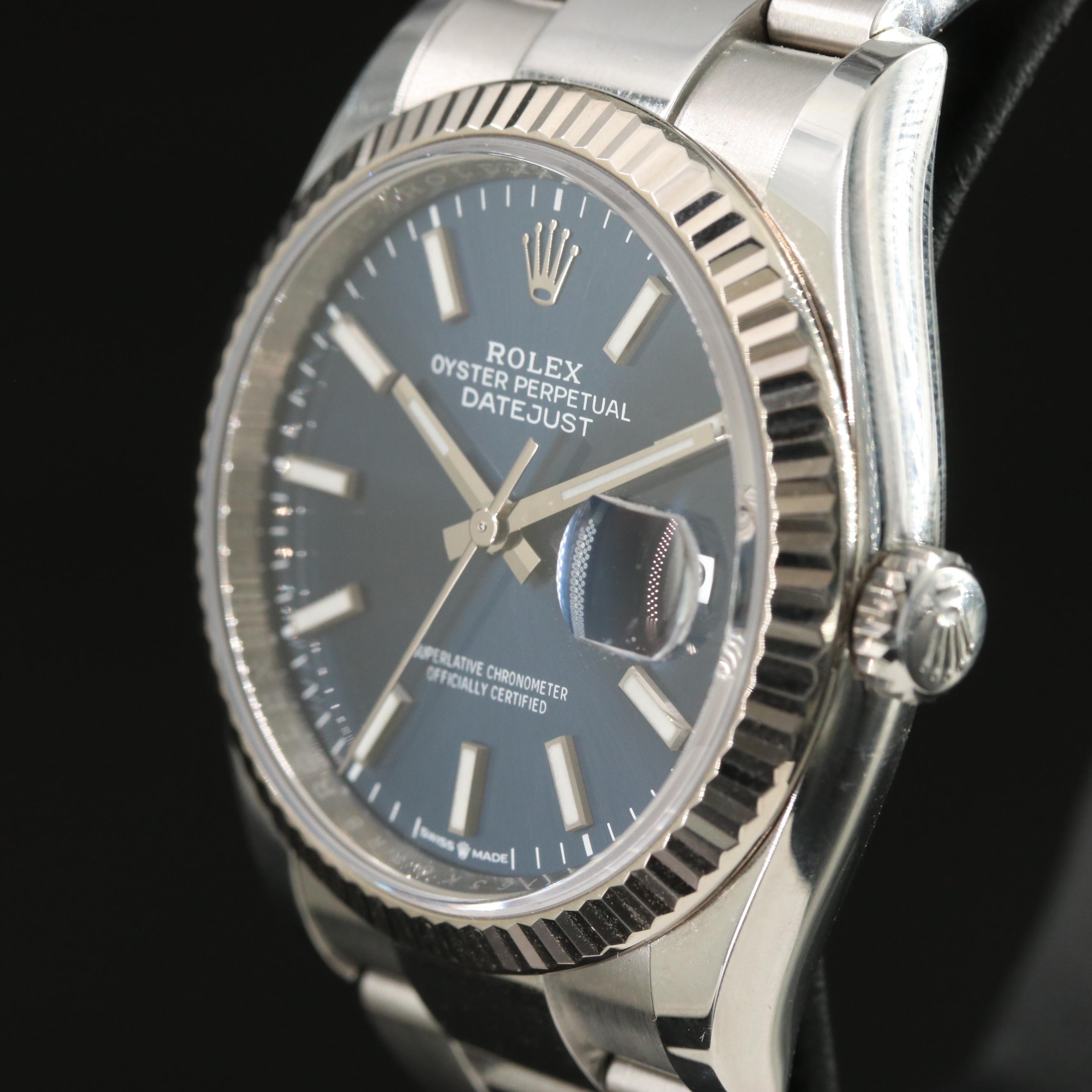 Rolex Datejust 126234 Blue Dial 36mm Steel Automatic Watch