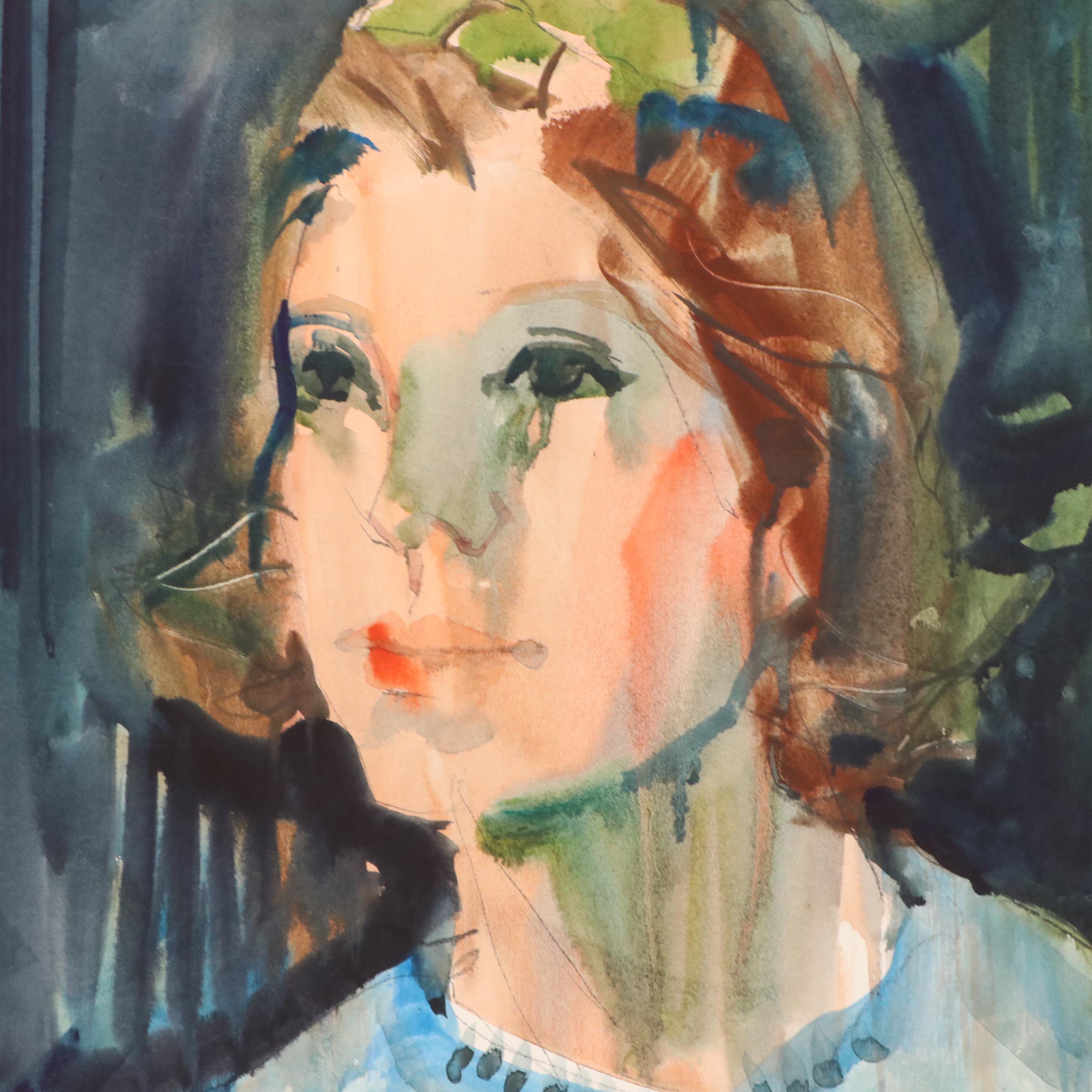 Jack Meanwell Watercolor Portrait: Modern, 1977
