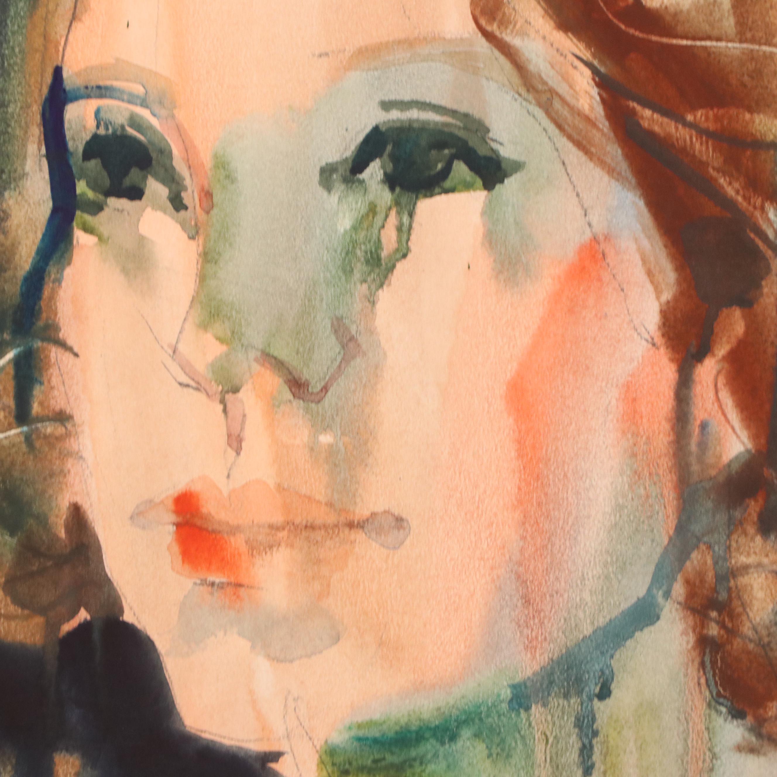 Jack Meanwell Watercolor Portrait: Modern, 1977