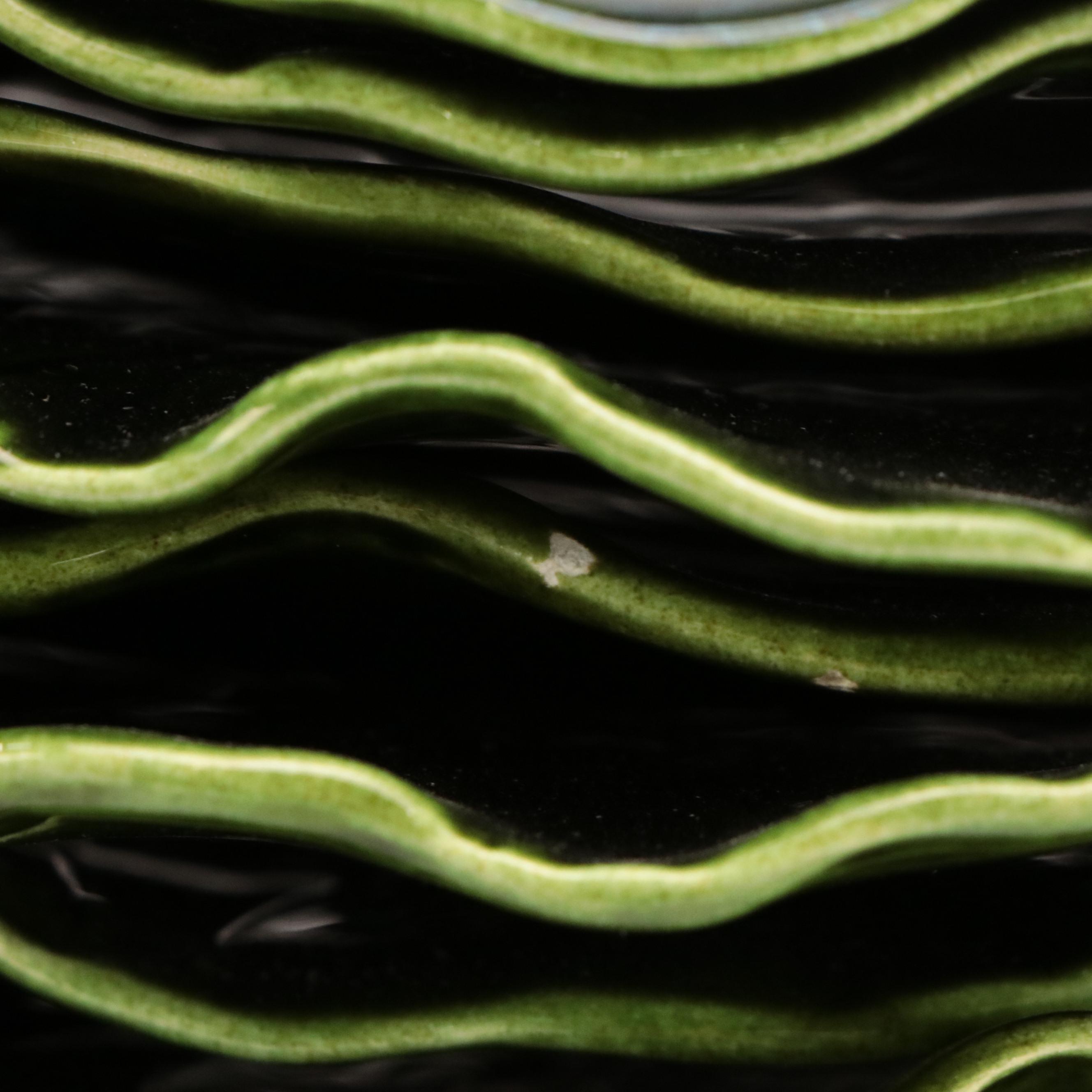 Metlox "Lotus Dark Green" and "Lotus Fern Green" Ceramic Dinner Plates