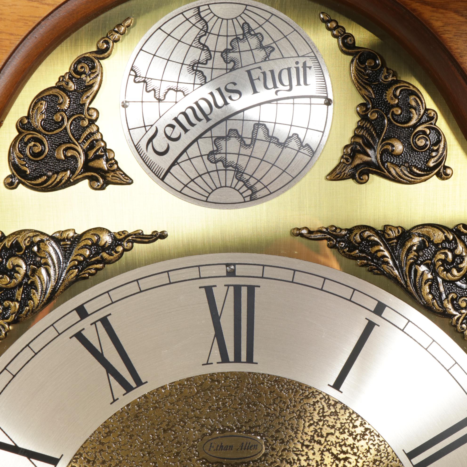 Ethan Allen Federal Style Maple Grandfather Clock