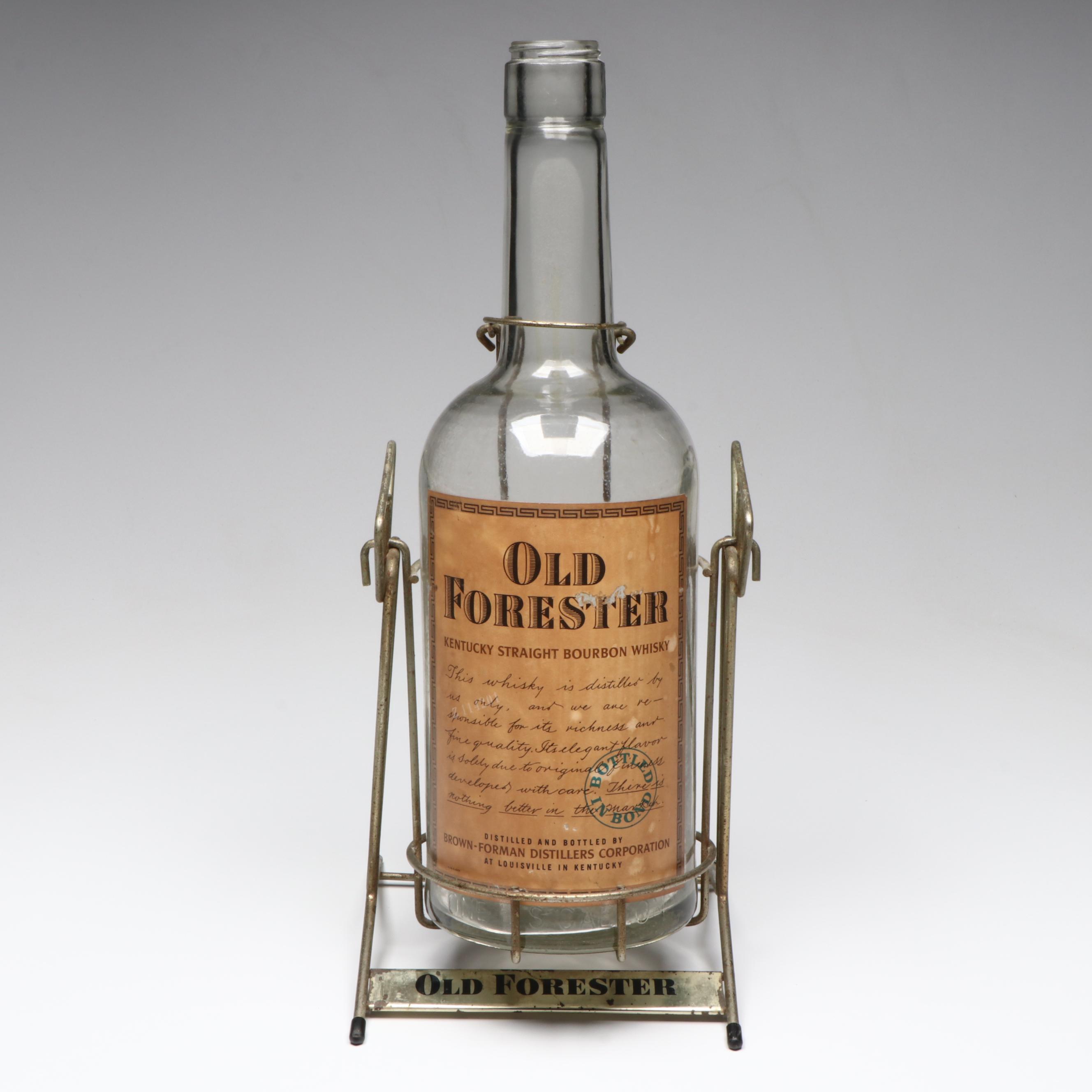 Old Forester Bourbon Whiskey Glass Display Bottle