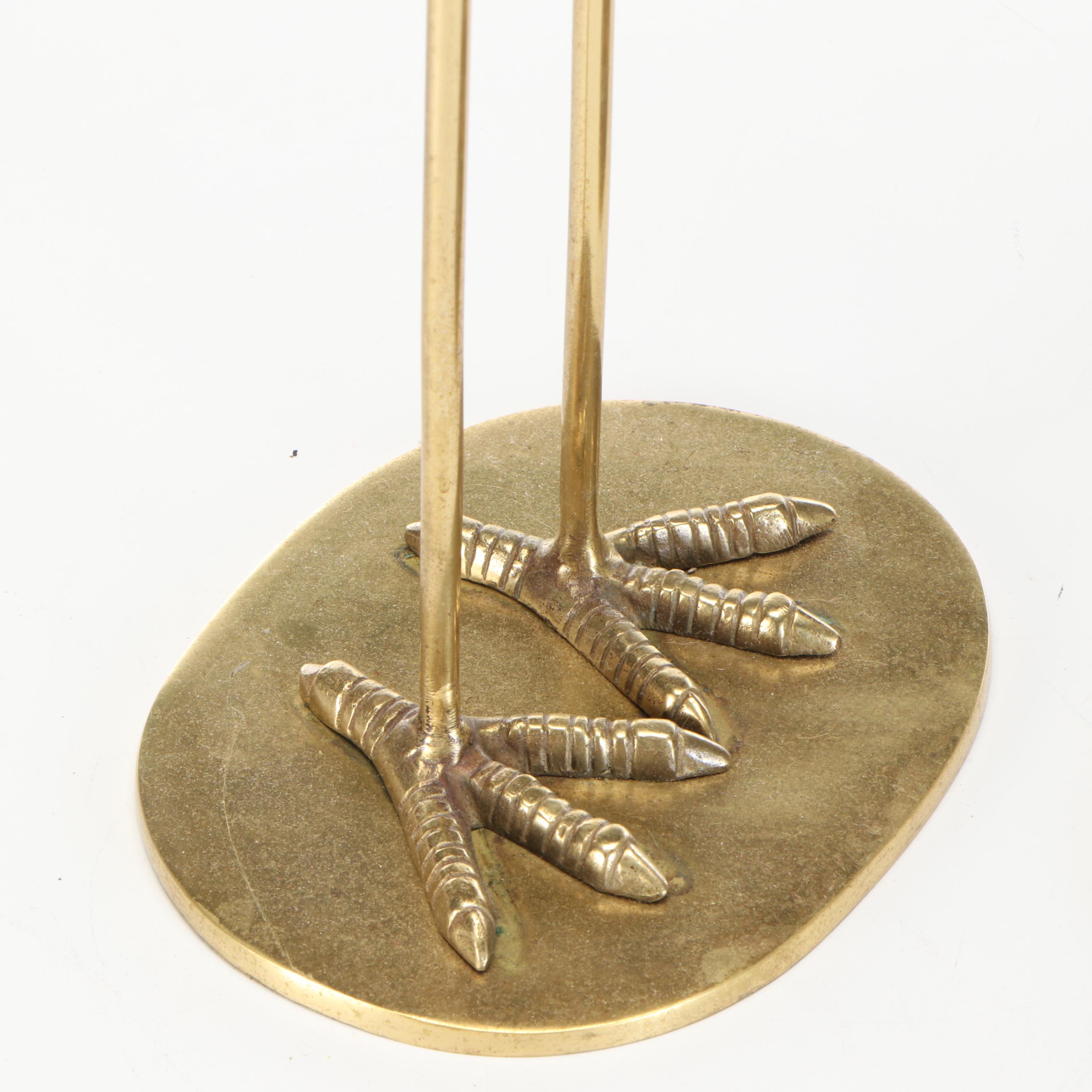 Cast Brass Stork Figures, Pair