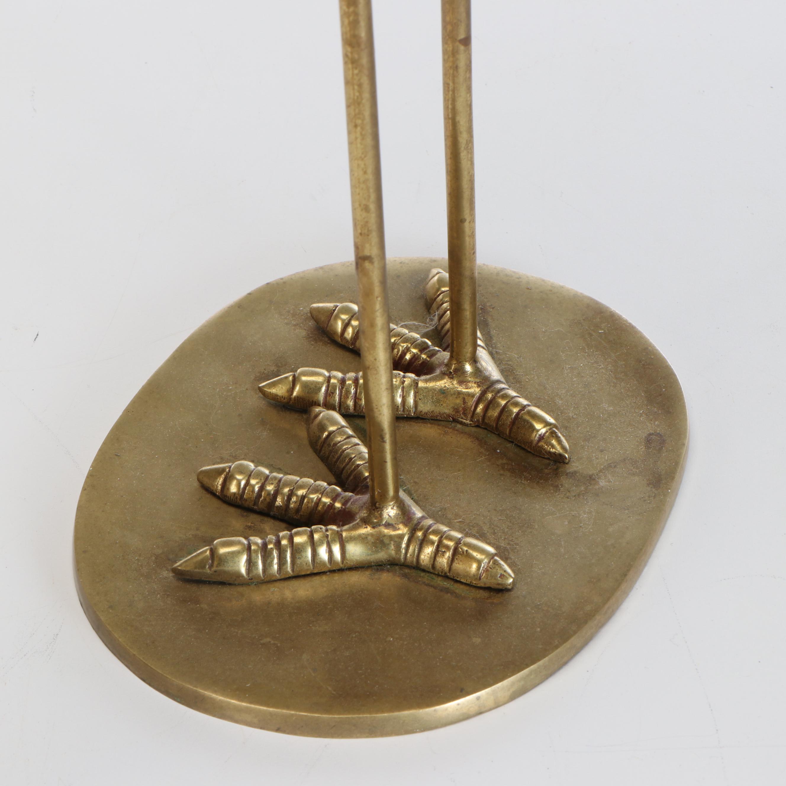 Cast Brass Stork Figures, Pair