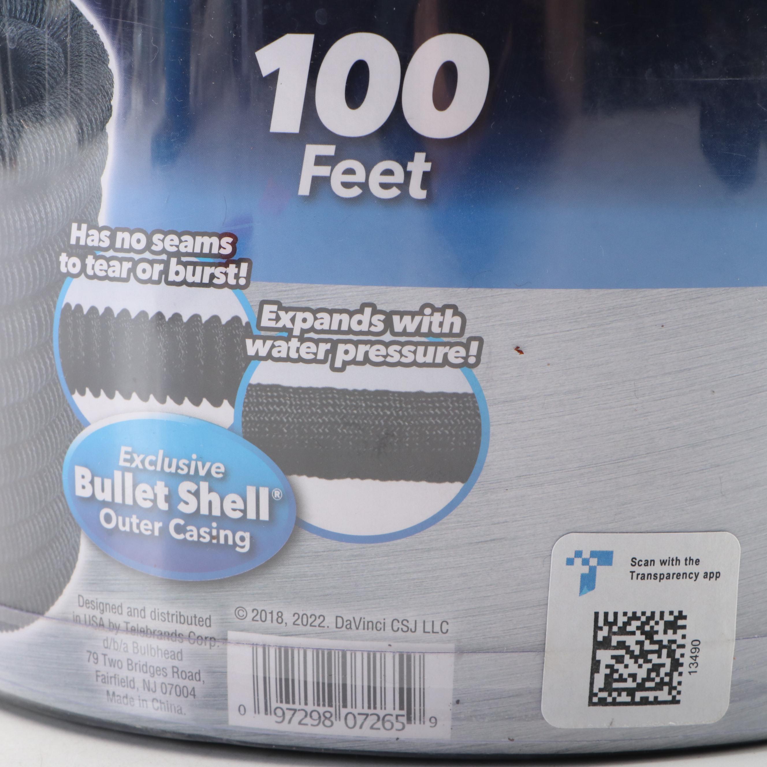 Pocket Hose Silver Bullet 100' Expandable Garden Hose in Retail Packaging