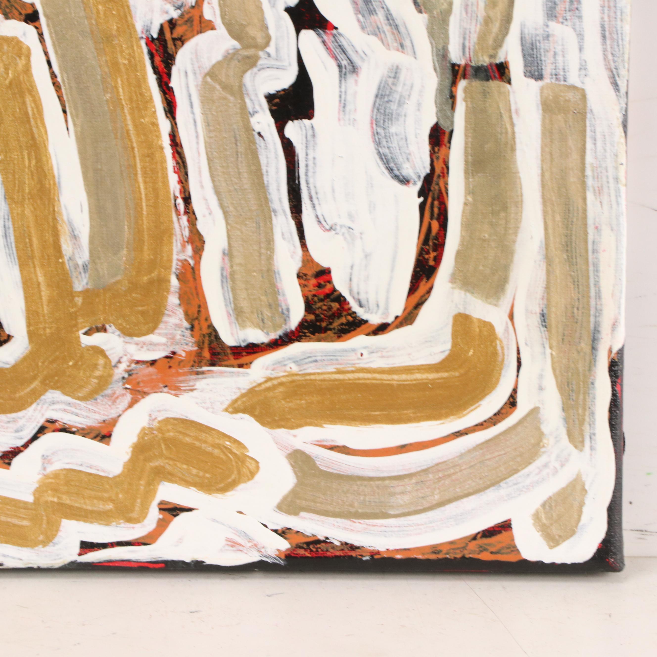 Ann Bowers Abstract Modernist Acrylic Painting, 21st Century