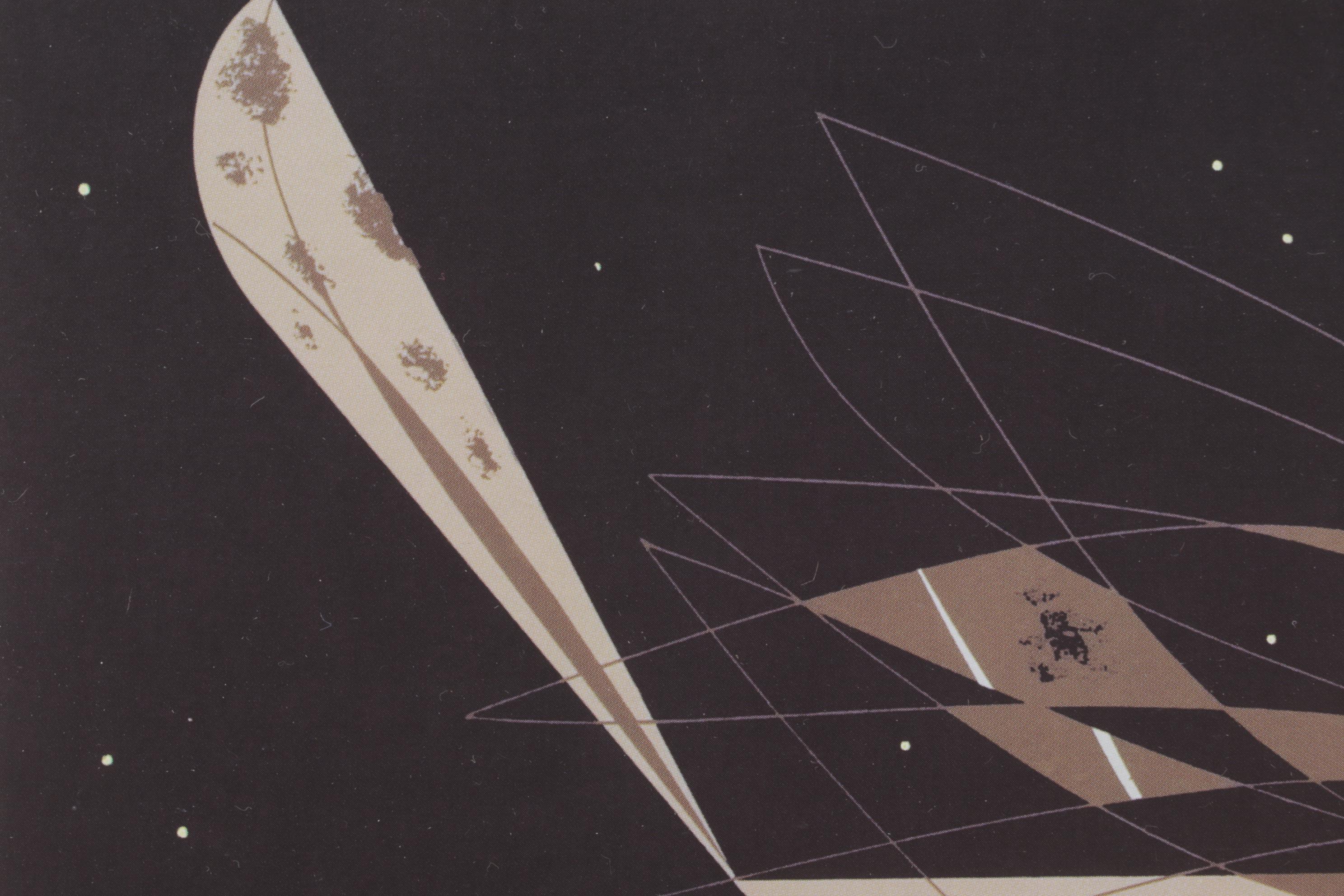 Charley Harper Offset Lithograph "Mockingbird", Mid-20th C.