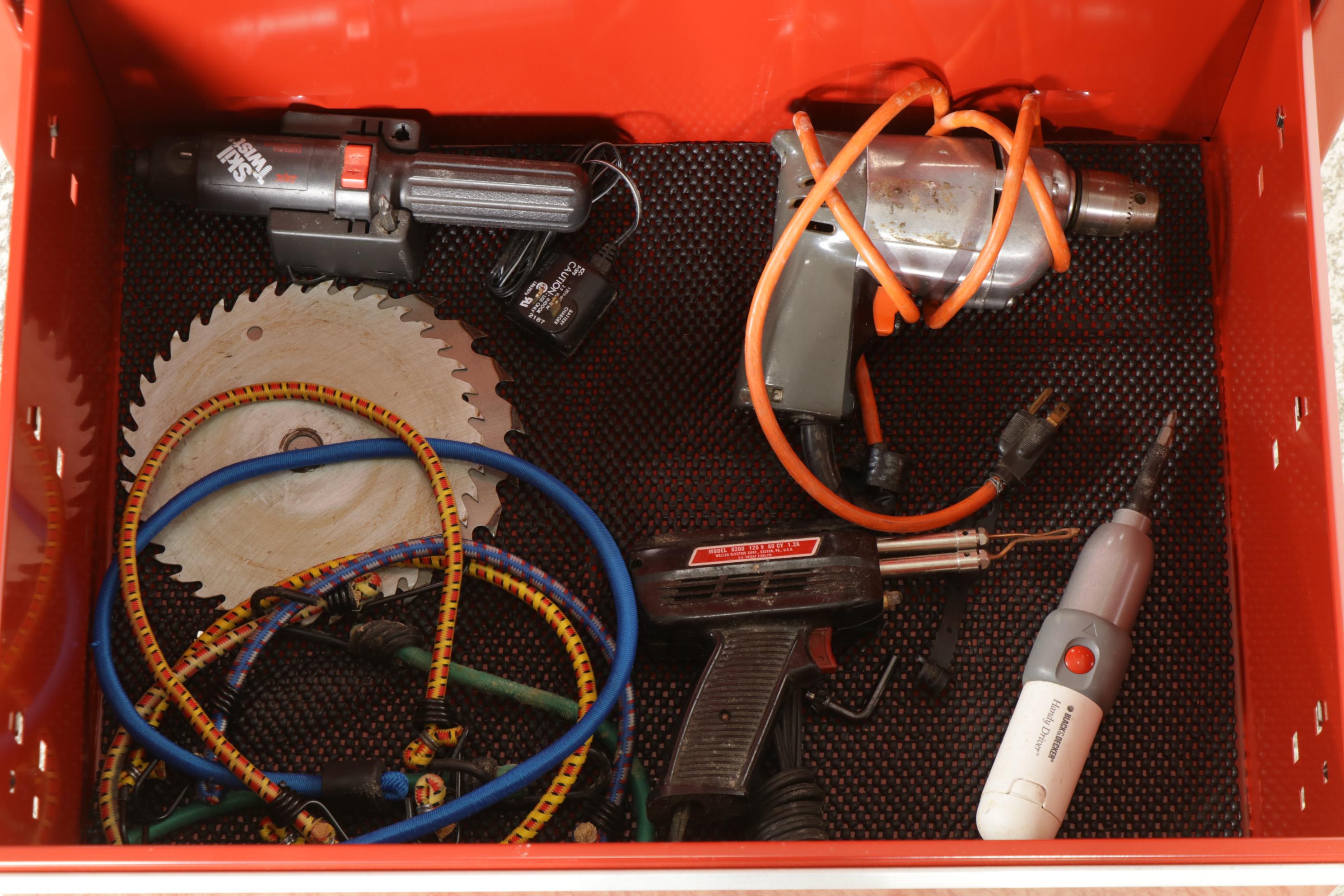 Three Tier Craftsman "Ball Bearing" Tool Chest with Tools