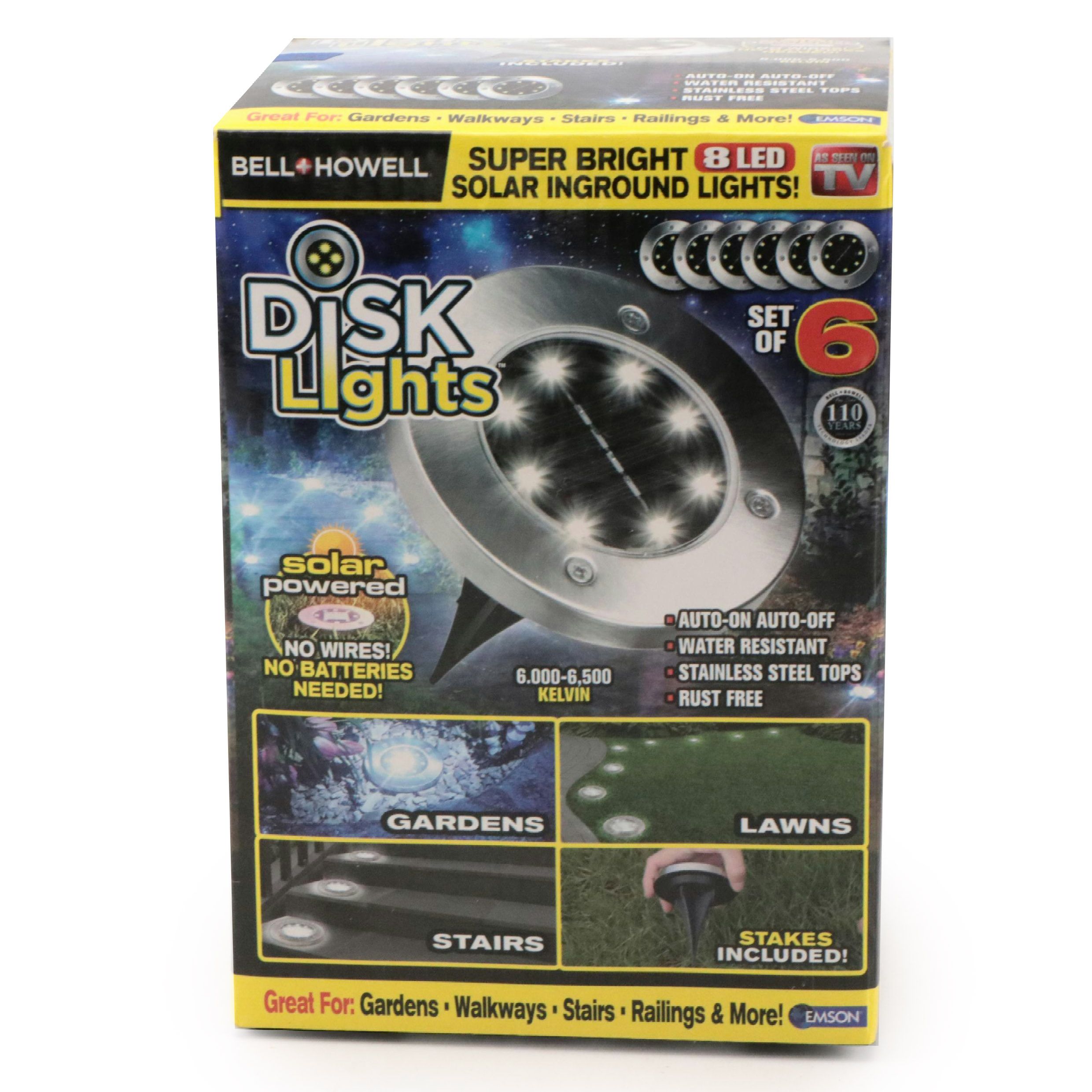 Bell + Howell Solar Powered Disk Lights