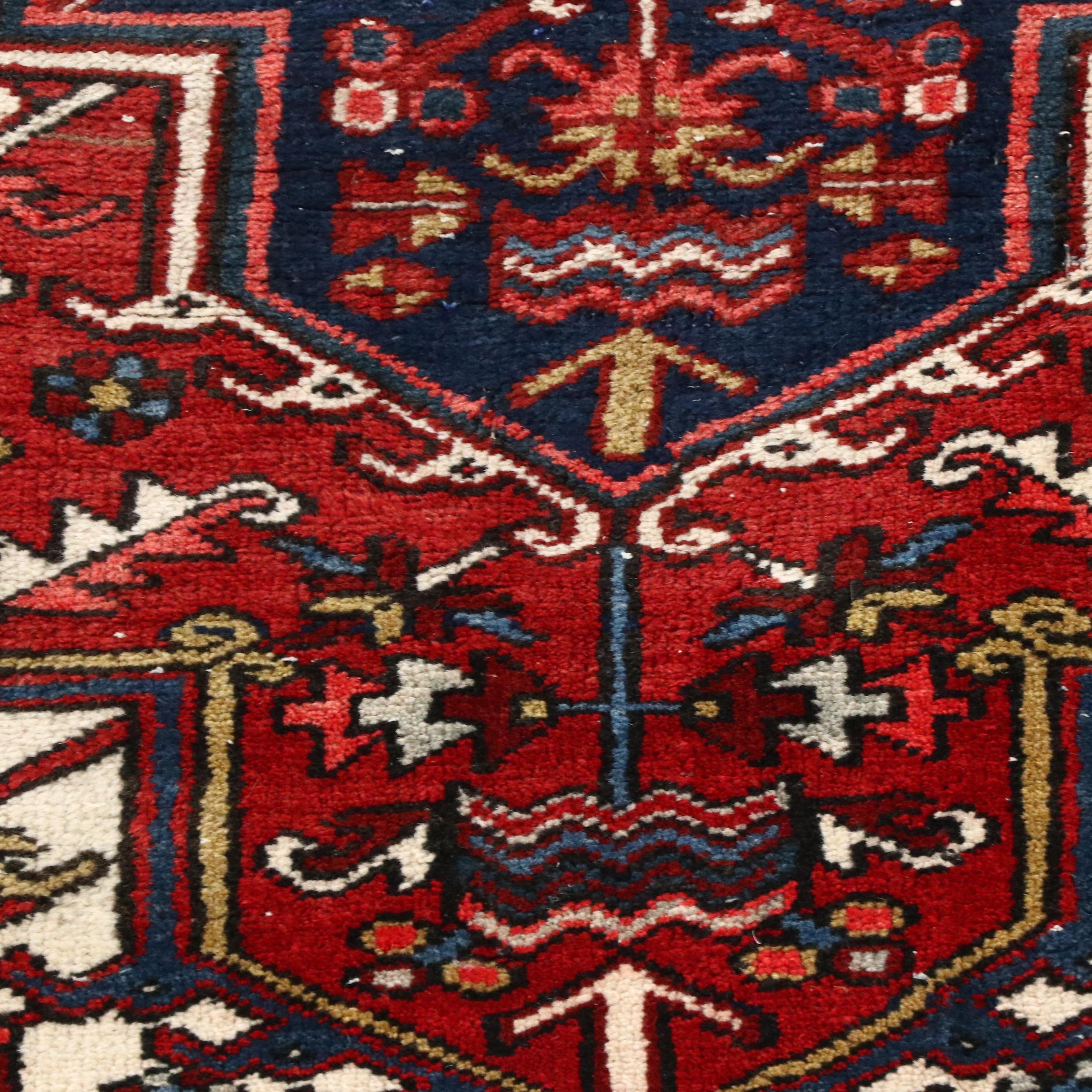7'8 x 10'11 Hand-Knotted Persian Heriz Area Rug