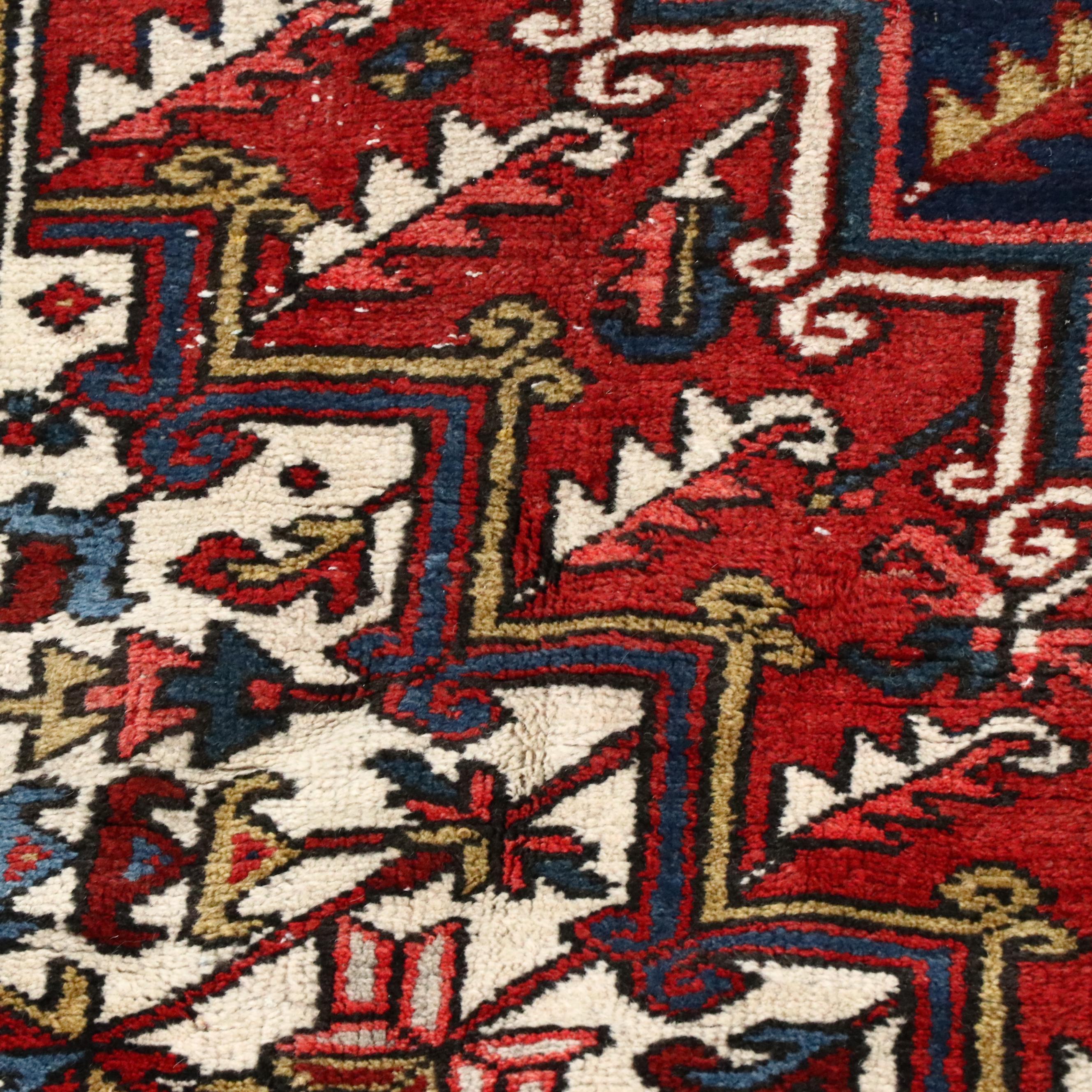 7'8 x 10'11 Hand-Knotted Persian Heriz Area Rug