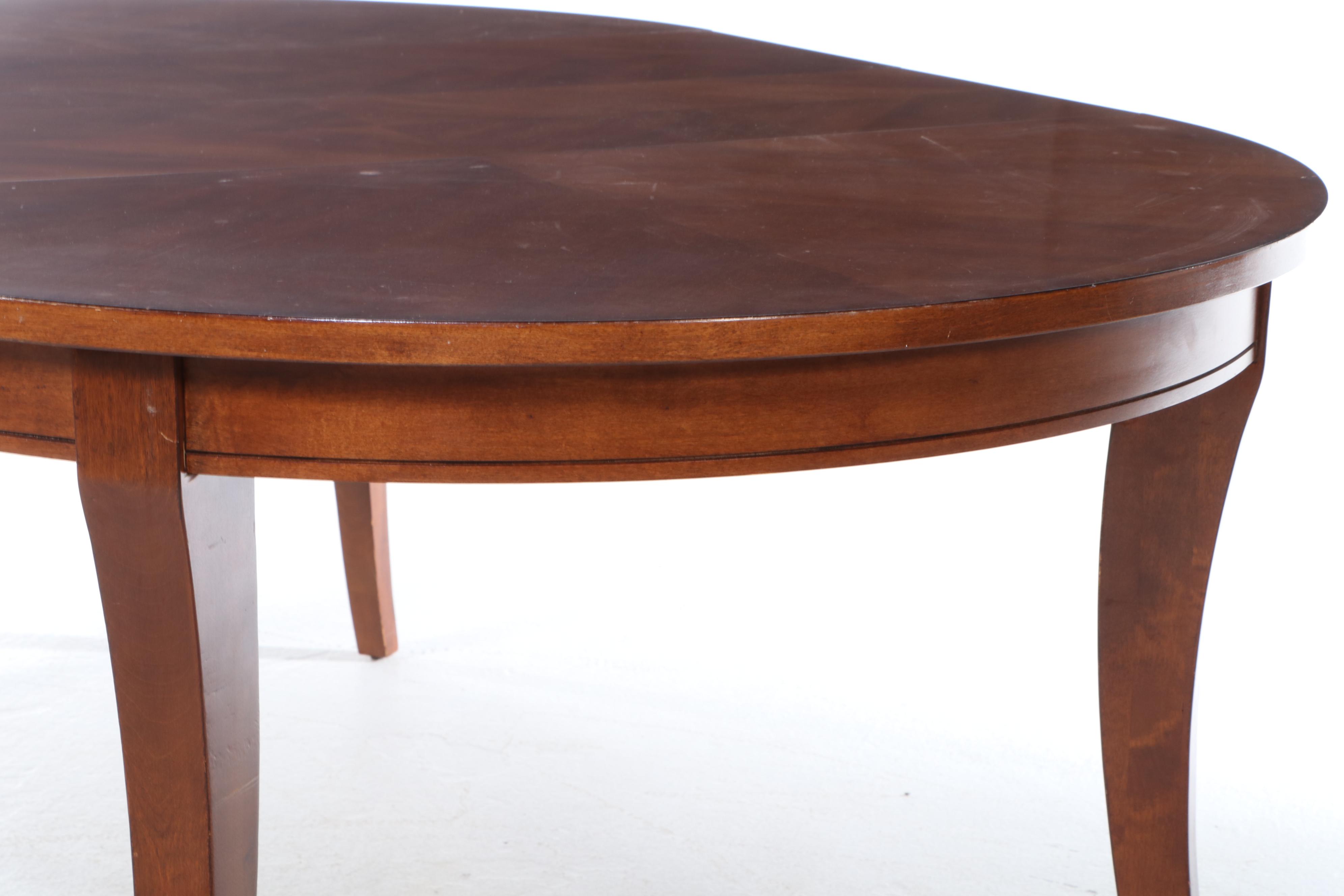 Markor International Contemporary Cherry Finish Dining Table and Four Chairs