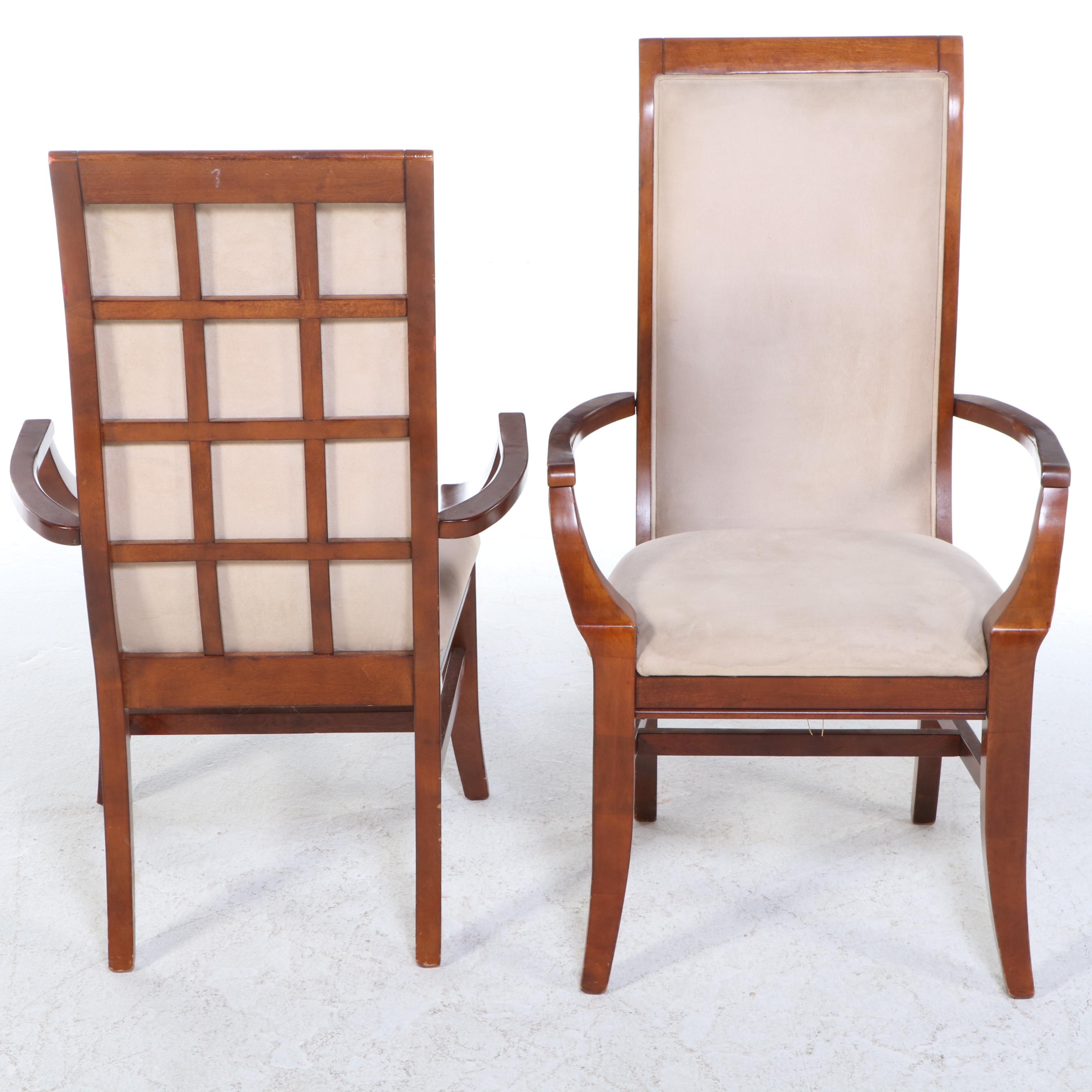 Markor International Contemporary Cherry Finish Dining Table and Four Chairs