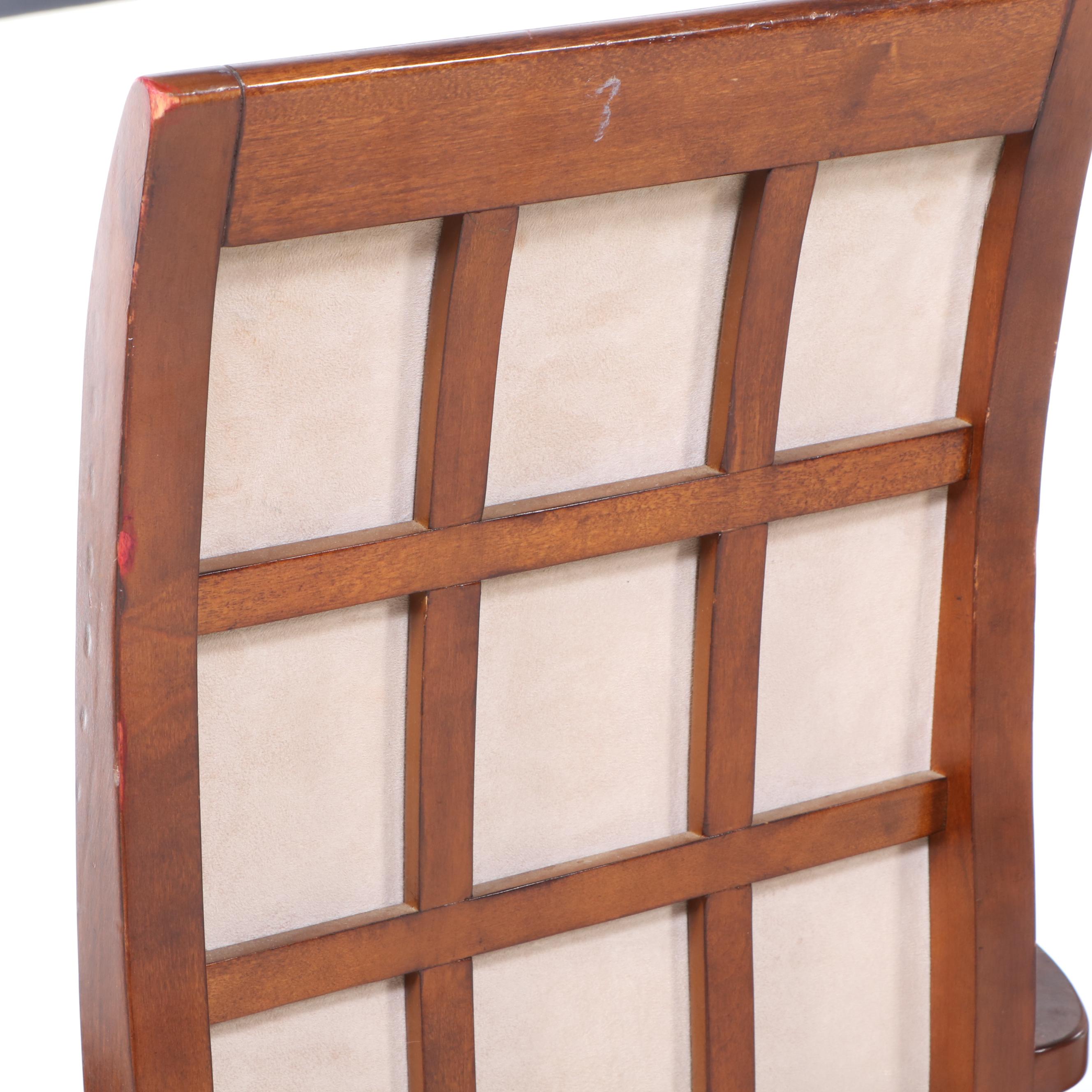 Markor International Contemporary Cherry Finish Dining Table and Four Chairs