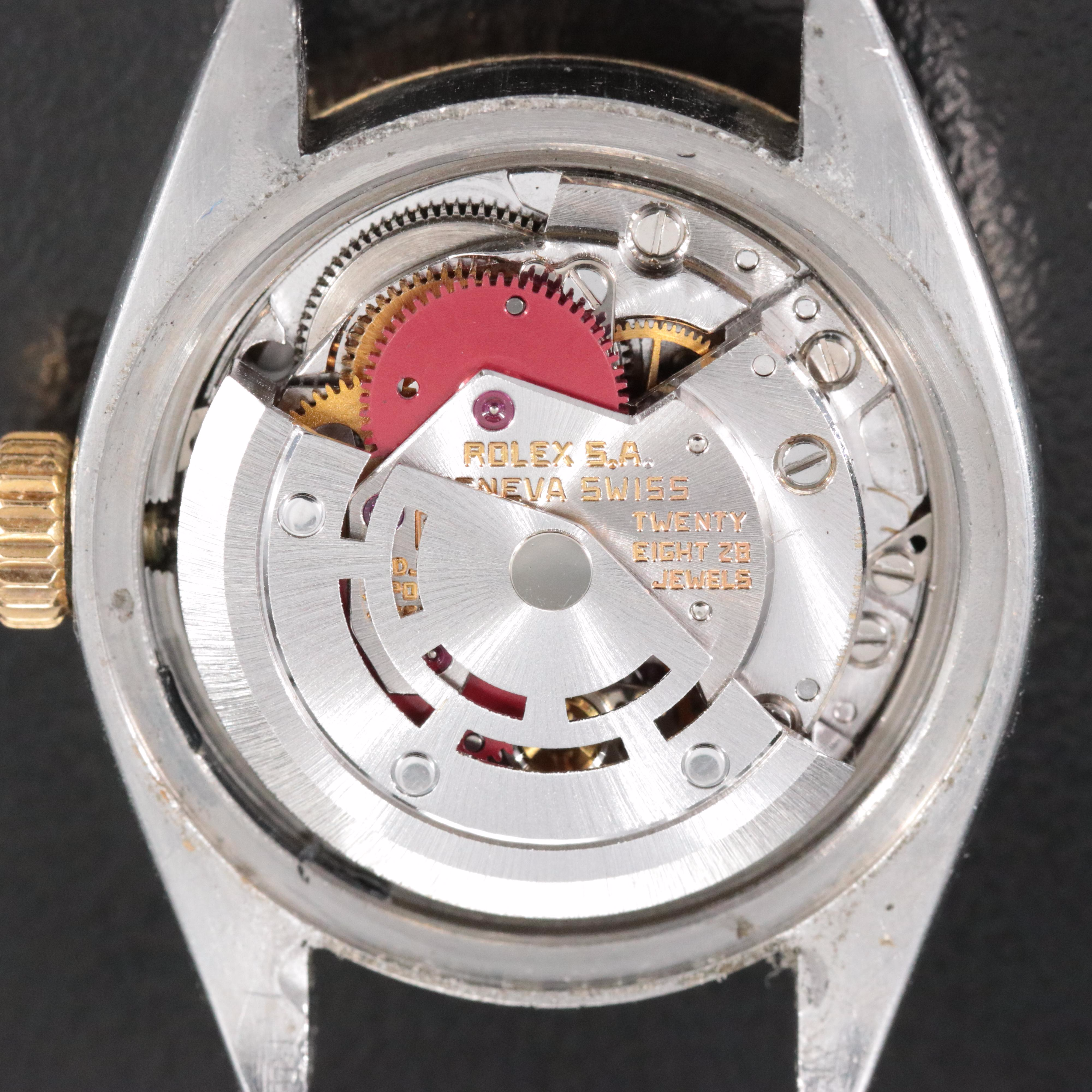 1979 Rolex 14K and Stainless Steel Custom Date Watch