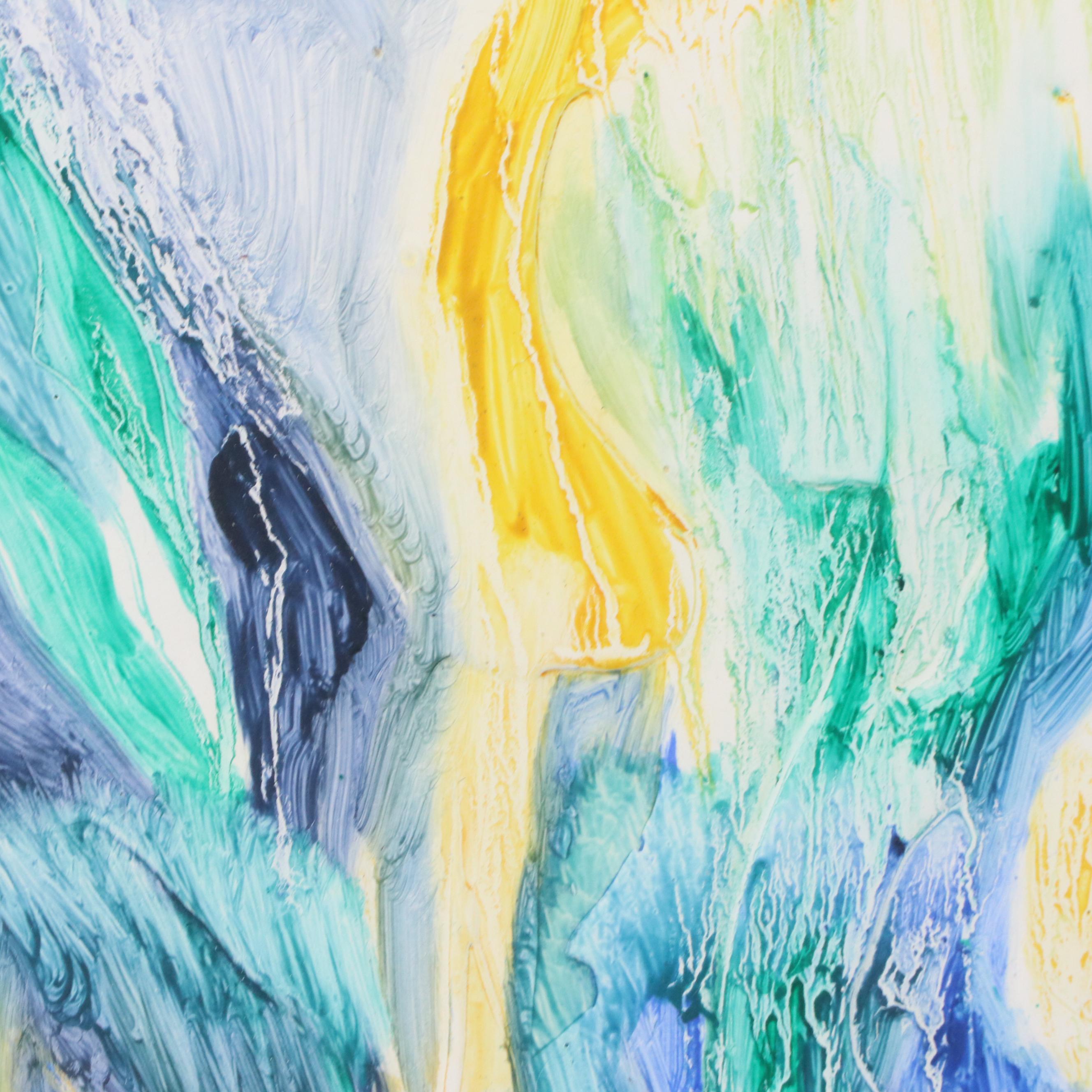 Ann Bowers Abstract Modernist Acrylic Painting, Late 20th Century