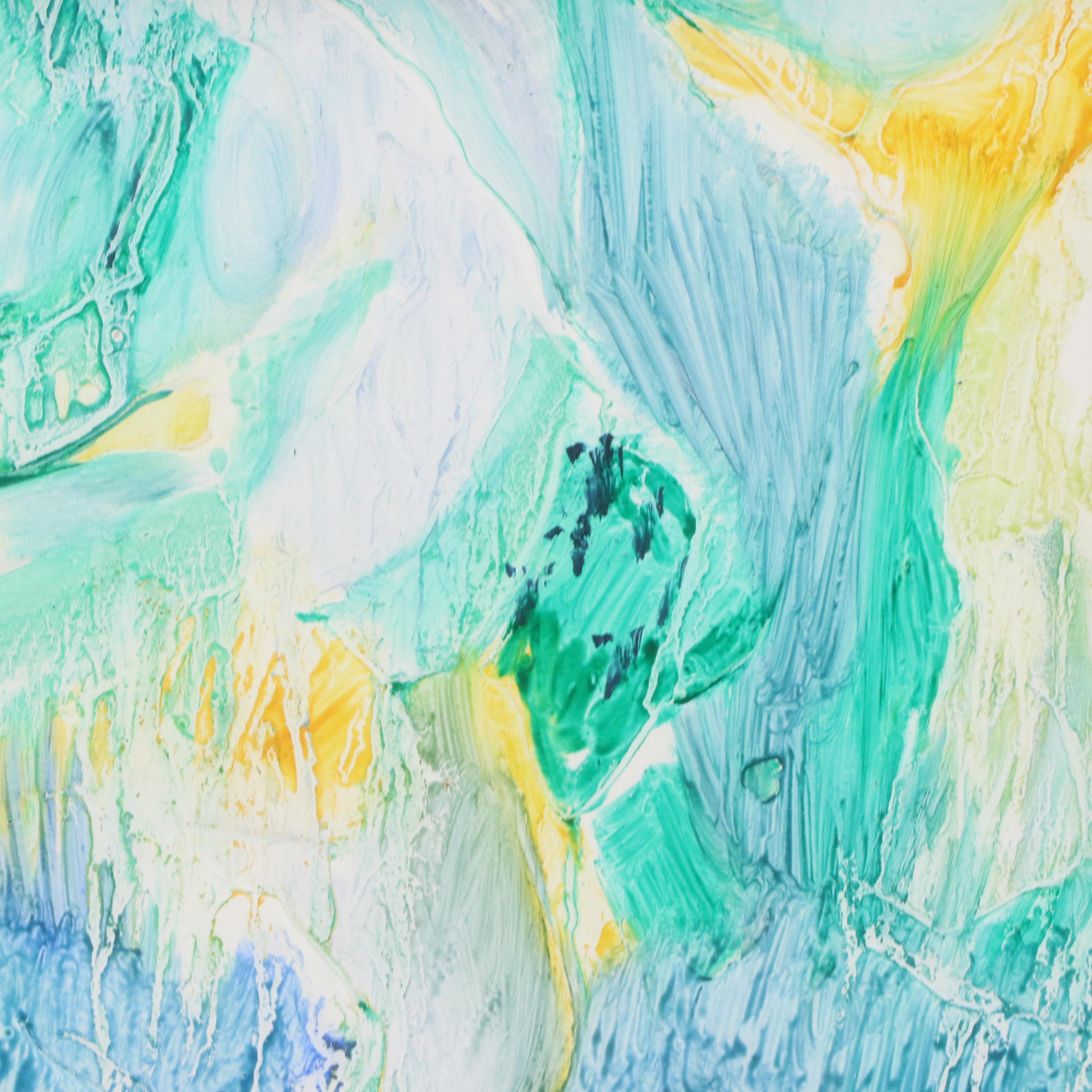 Ann Bowers Abstract Modernist Acrylic Painting, Late 20th Century