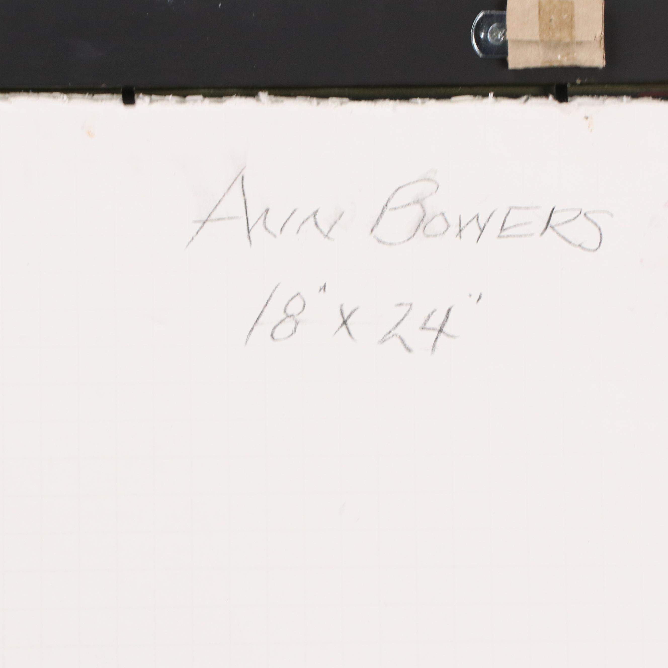 Ann Bowers Abstract Modernist Acrylic Painting, Late 20th Century