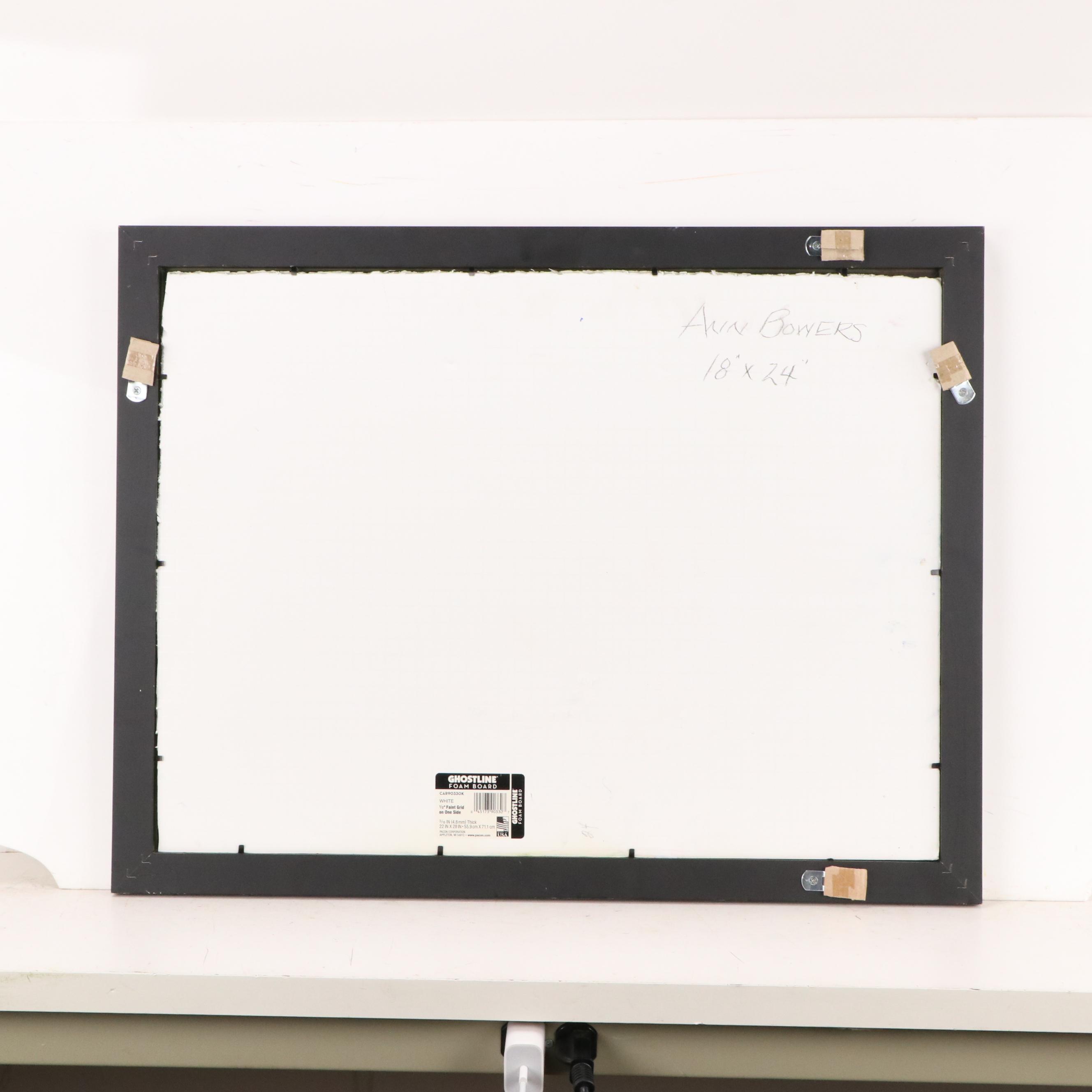 Ann Bowers Abstract Modernist Acrylic Painting, Late 20th Century