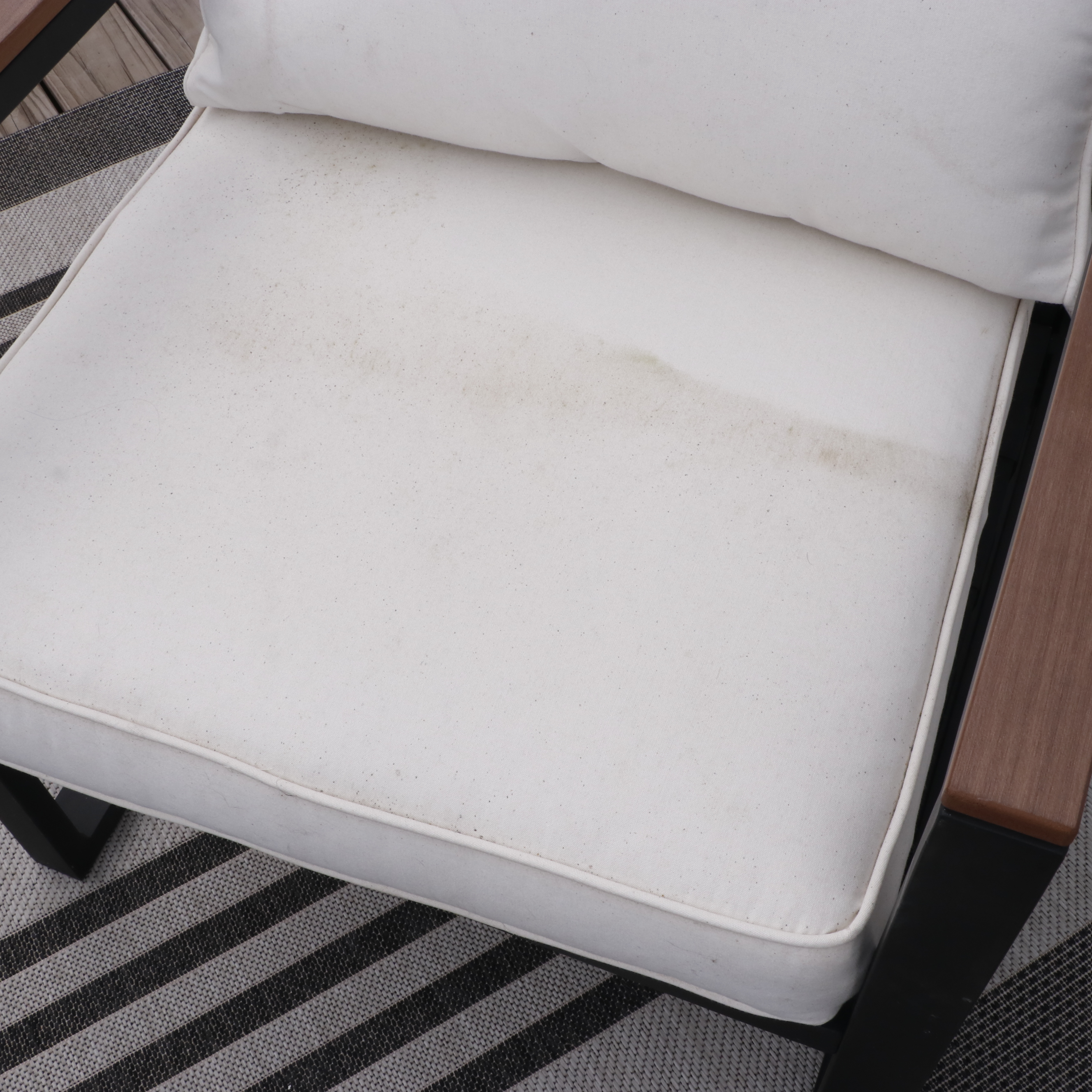 Hampton Bay Patio Lounge Chairs, Other Sofa, Ceramic End Tables and Safavieh Rug