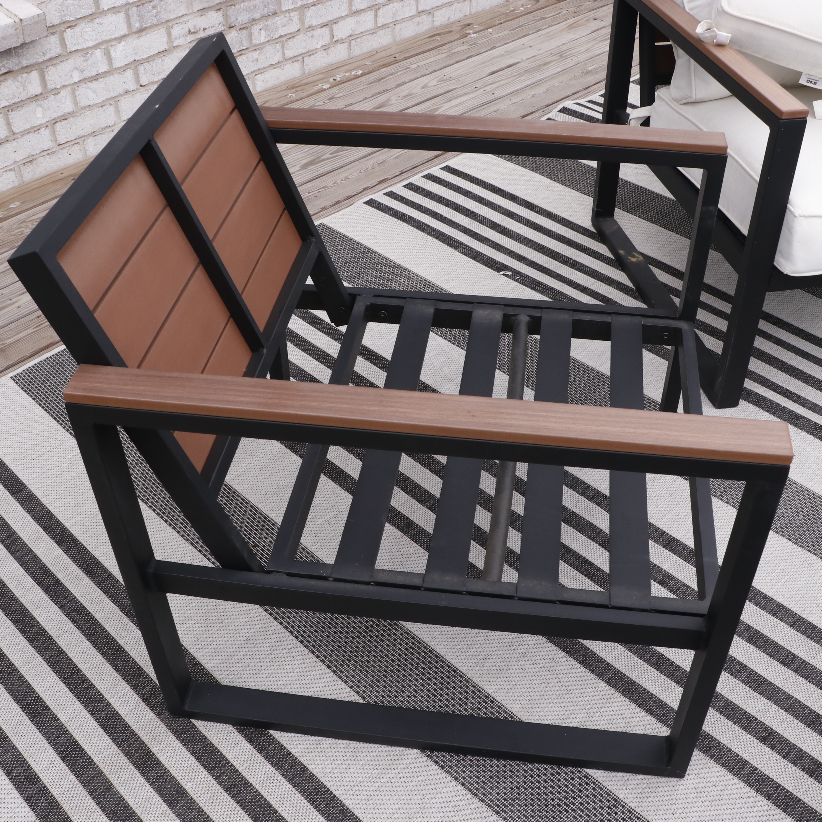 Hampton Bay Patio Lounge Chairs, Other Sofa, Ceramic End Tables and Safavieh Rug