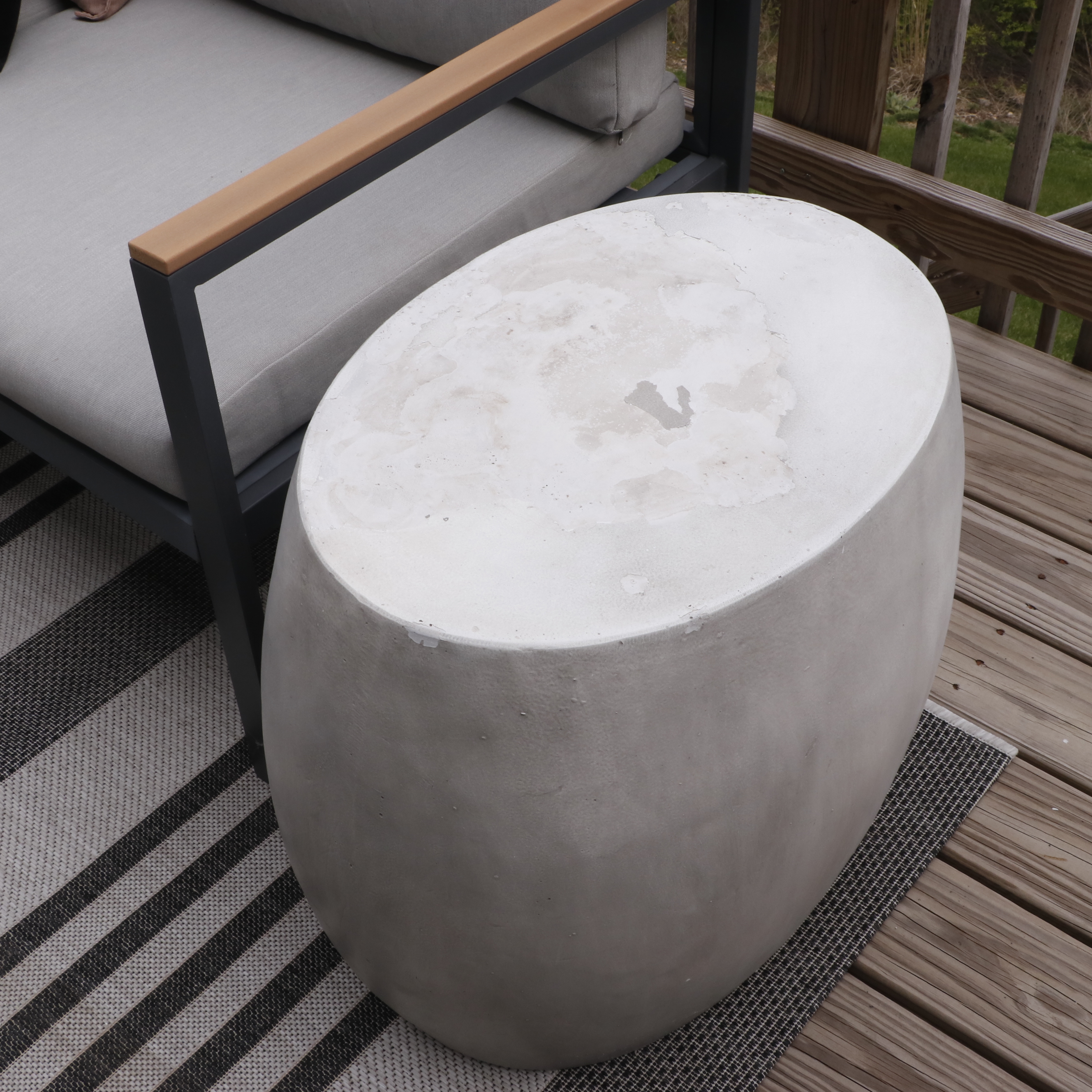 Hampton Bay Patio Lounge Chairs, Other Sofa, Ceramic End Tables and Safavieh Rug