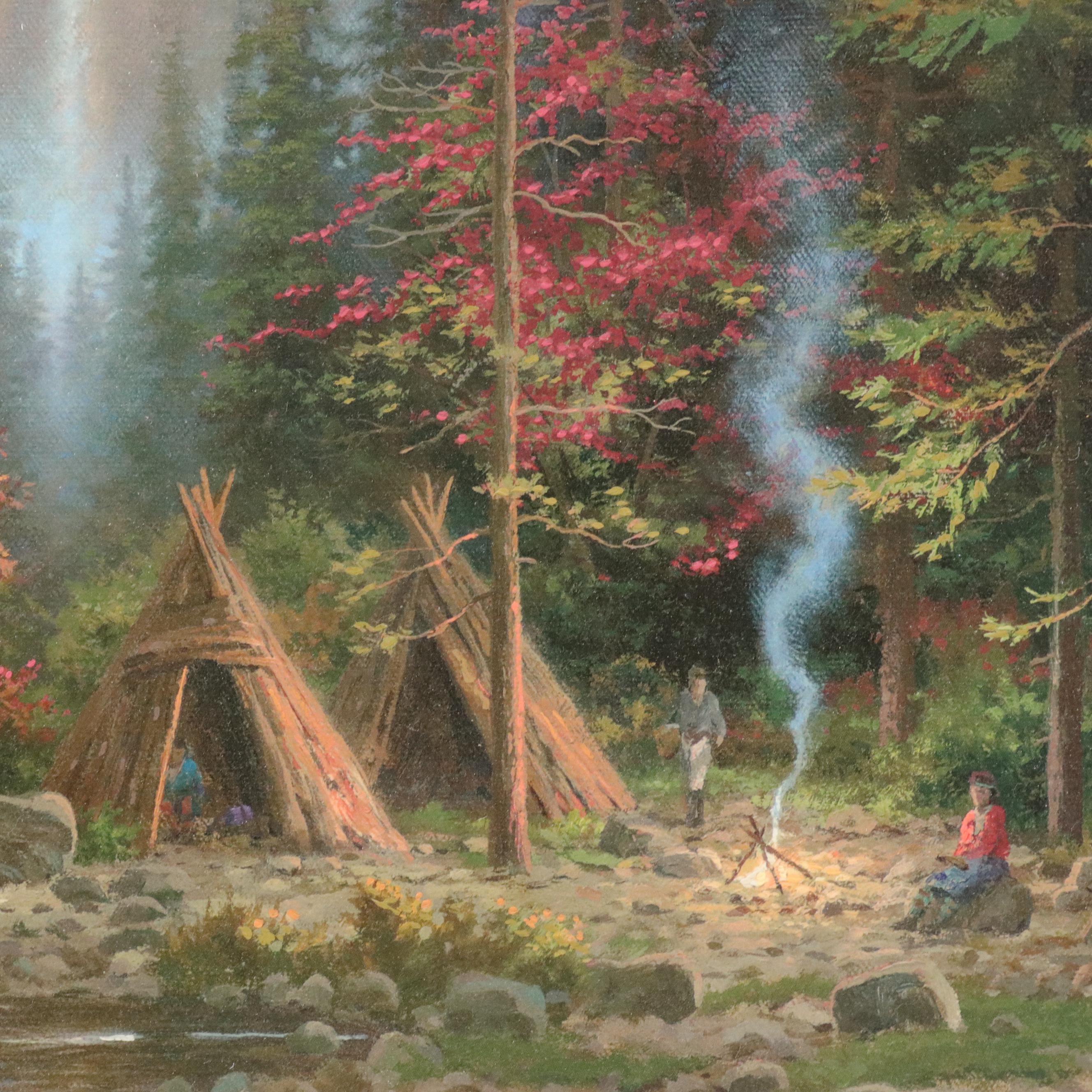 Offset Lithograph After Thomas Kinkade "The Mountains Declare His Glory"