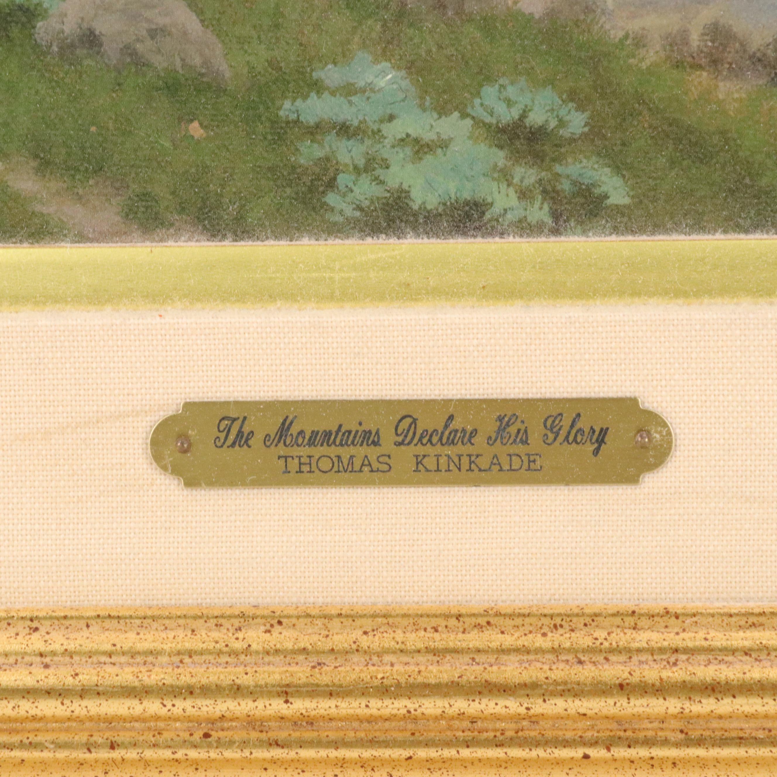 Offset Lithograph After Thomas Kinkade "The Mountains Declare His Glory"