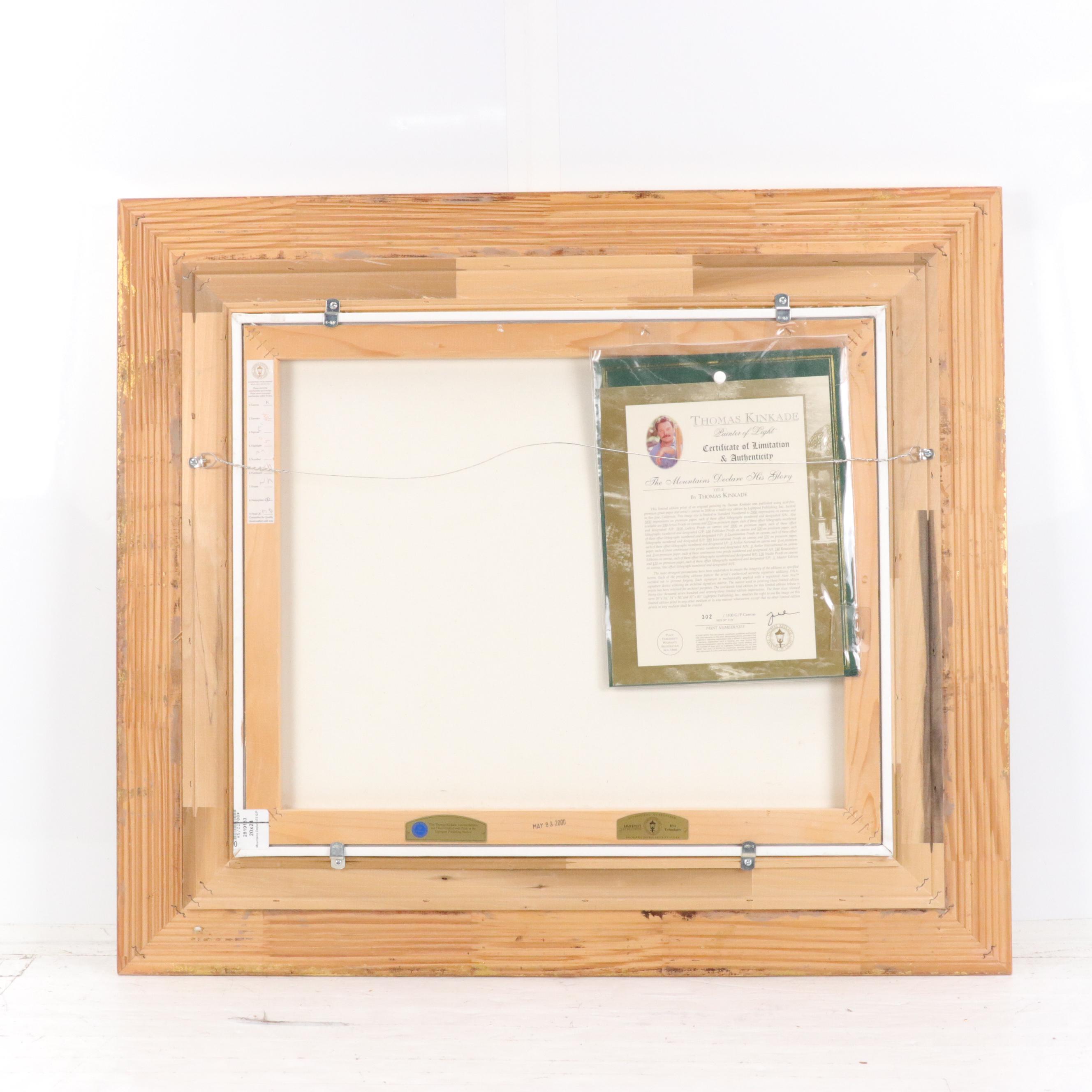 Offset Lithograph After Thomas Kinkade "The Mountains Declare His Glory"