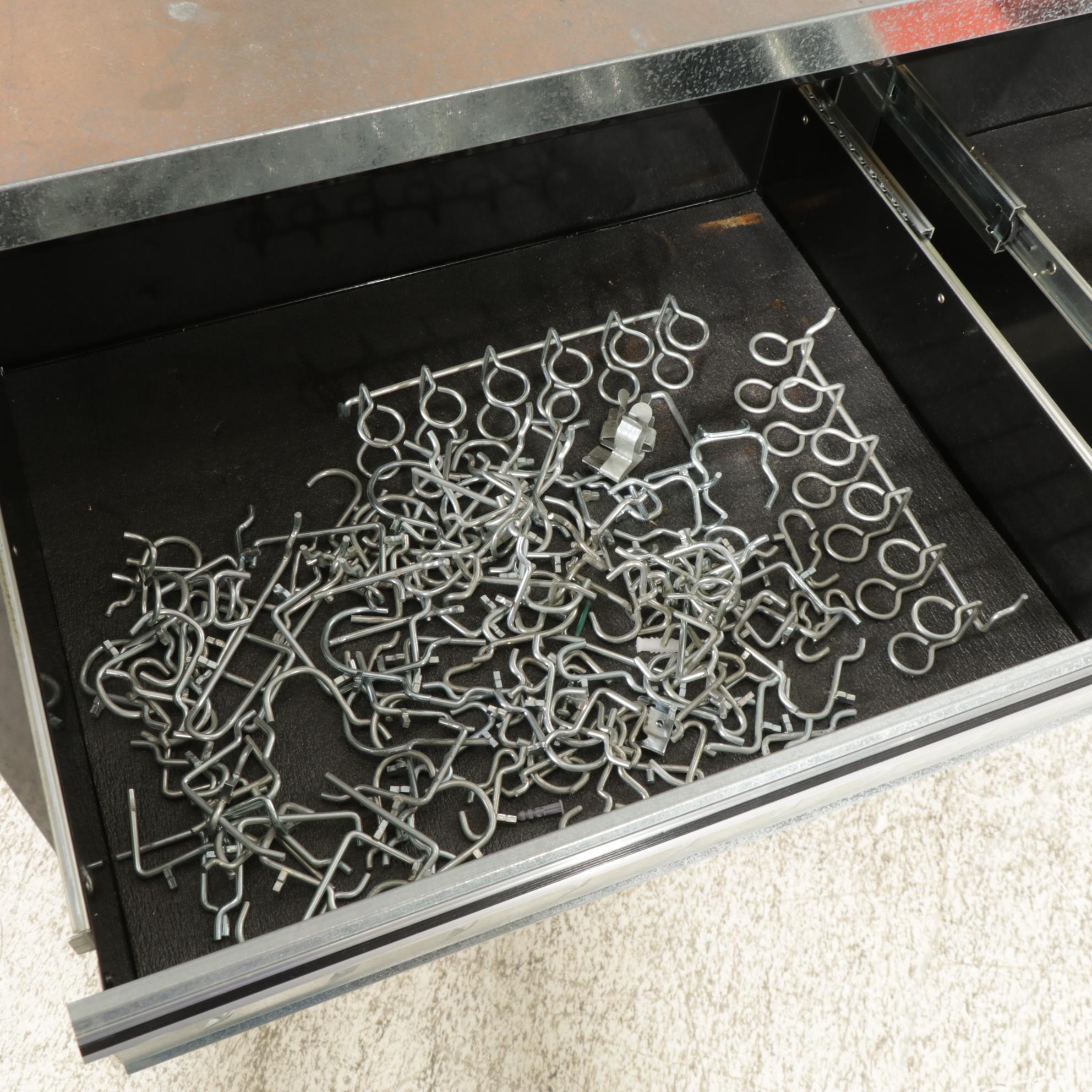 Husky Metal Worktable with Peg Board Back