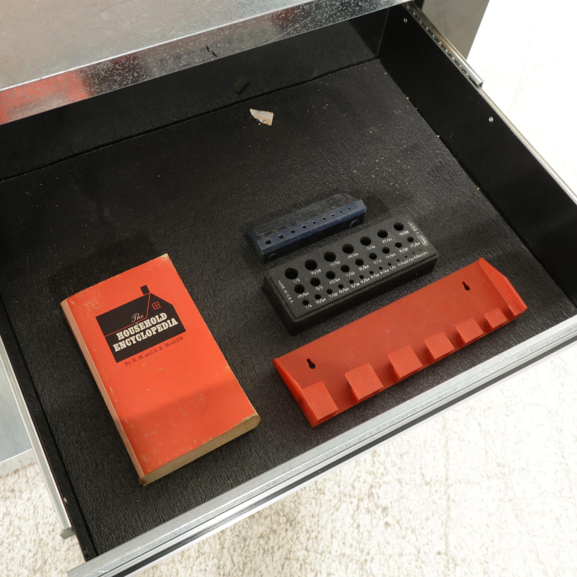 Husky Metal Worktable with Peg Board Back