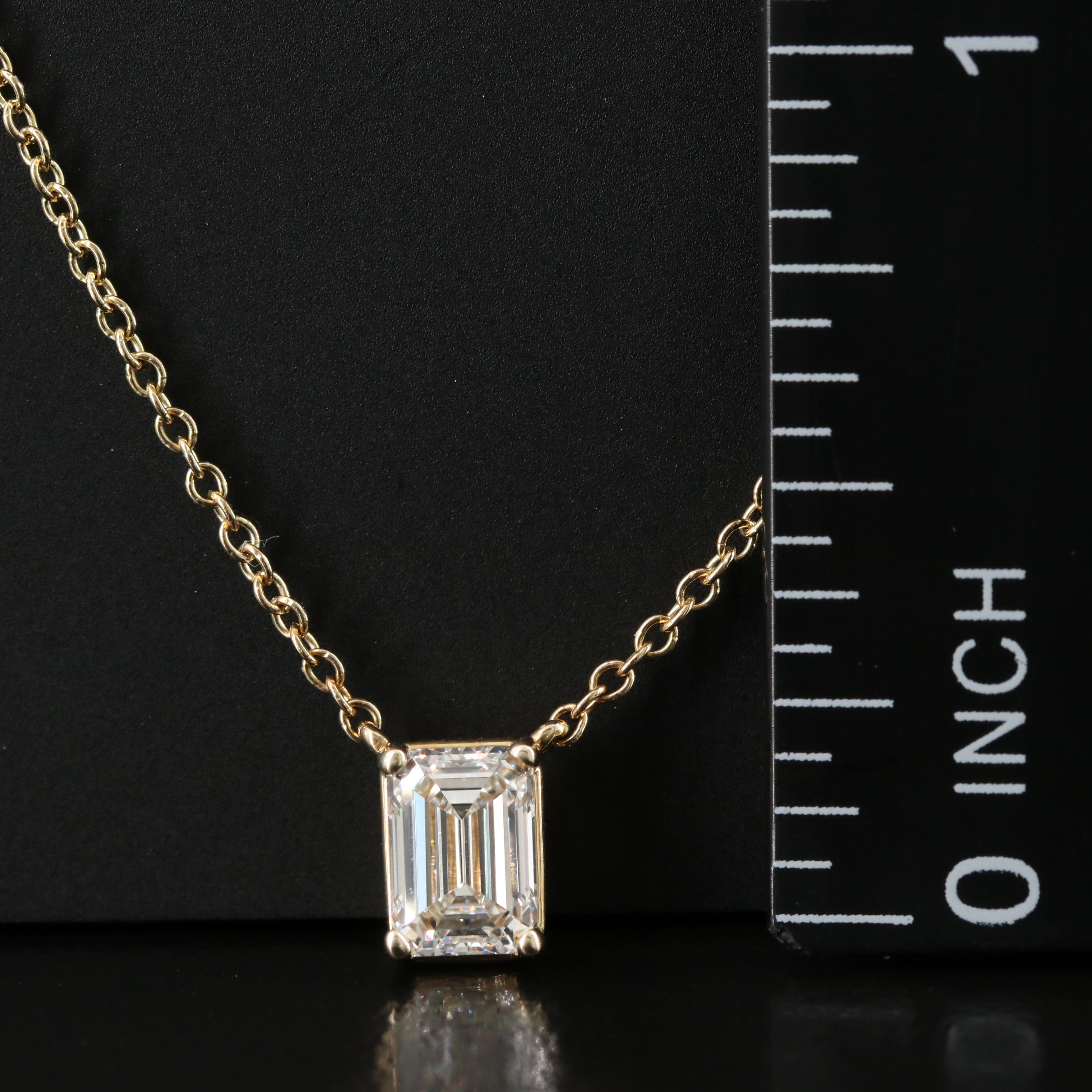 14K 0.75 CT Lab Grown Diamond Necklace with IGI Report