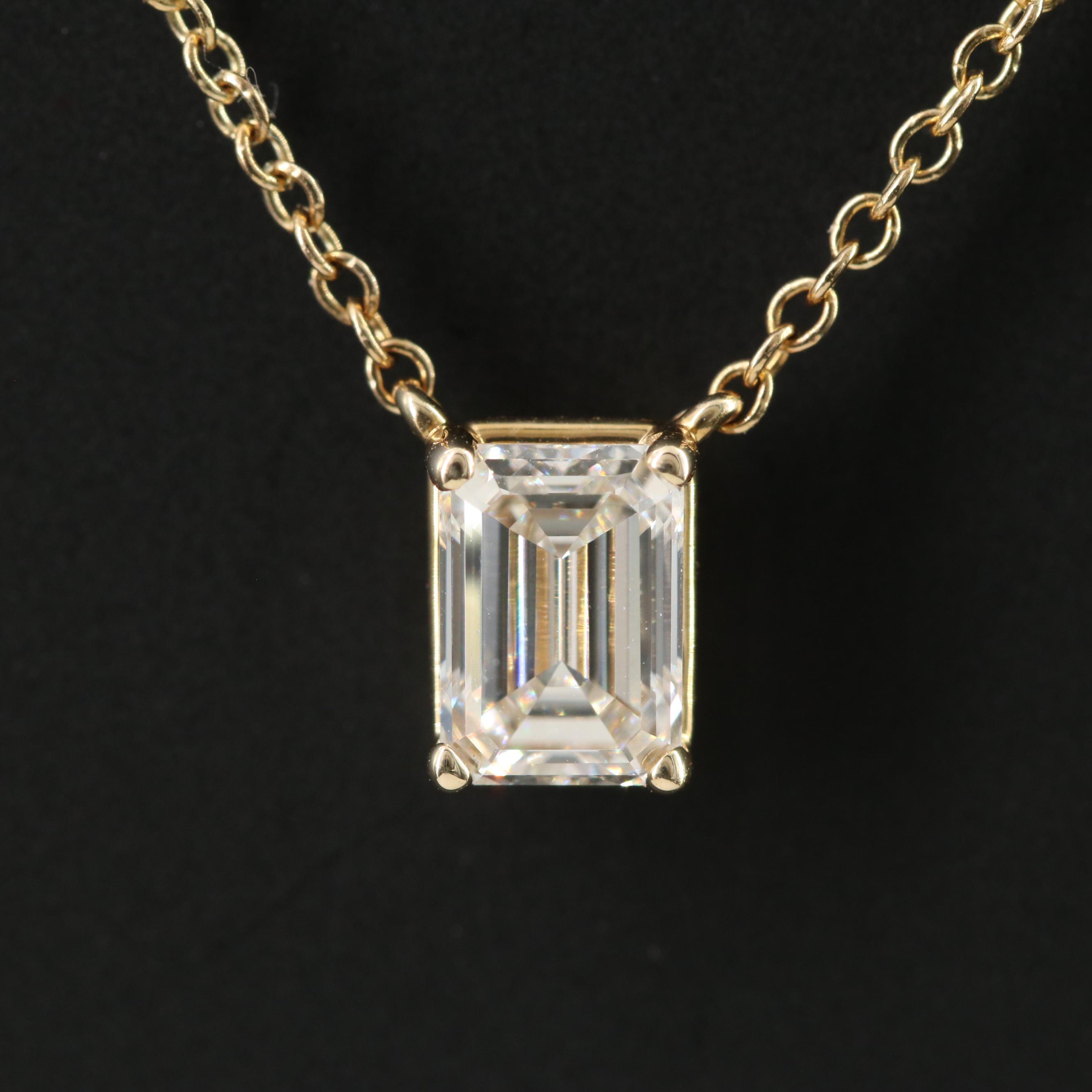 14K 0.75 CT Lab Grown Diamond Necklace with IGI Report