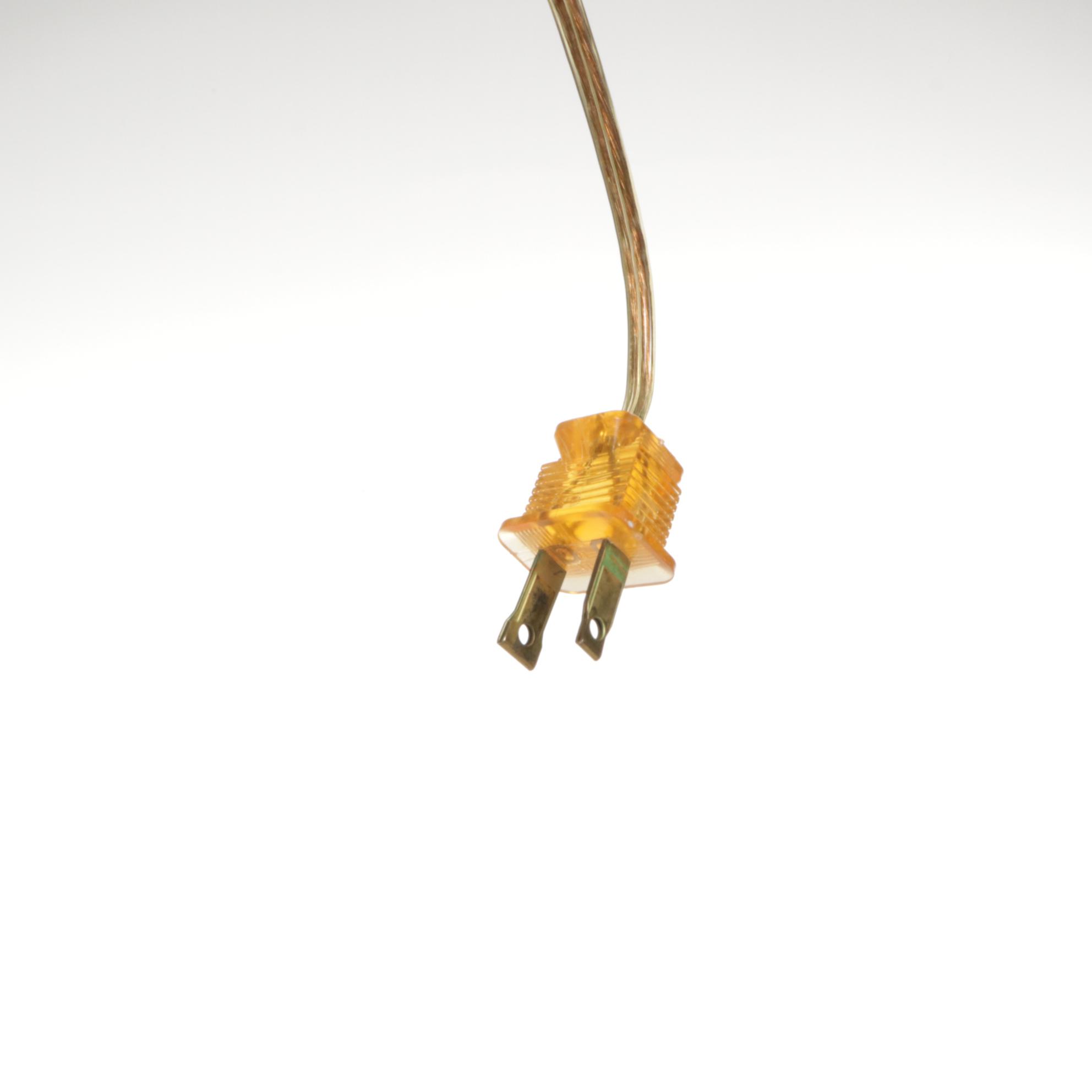 Ethan Allen Chinese Brass Tea Canister Table Lamp with Ruffled Shade