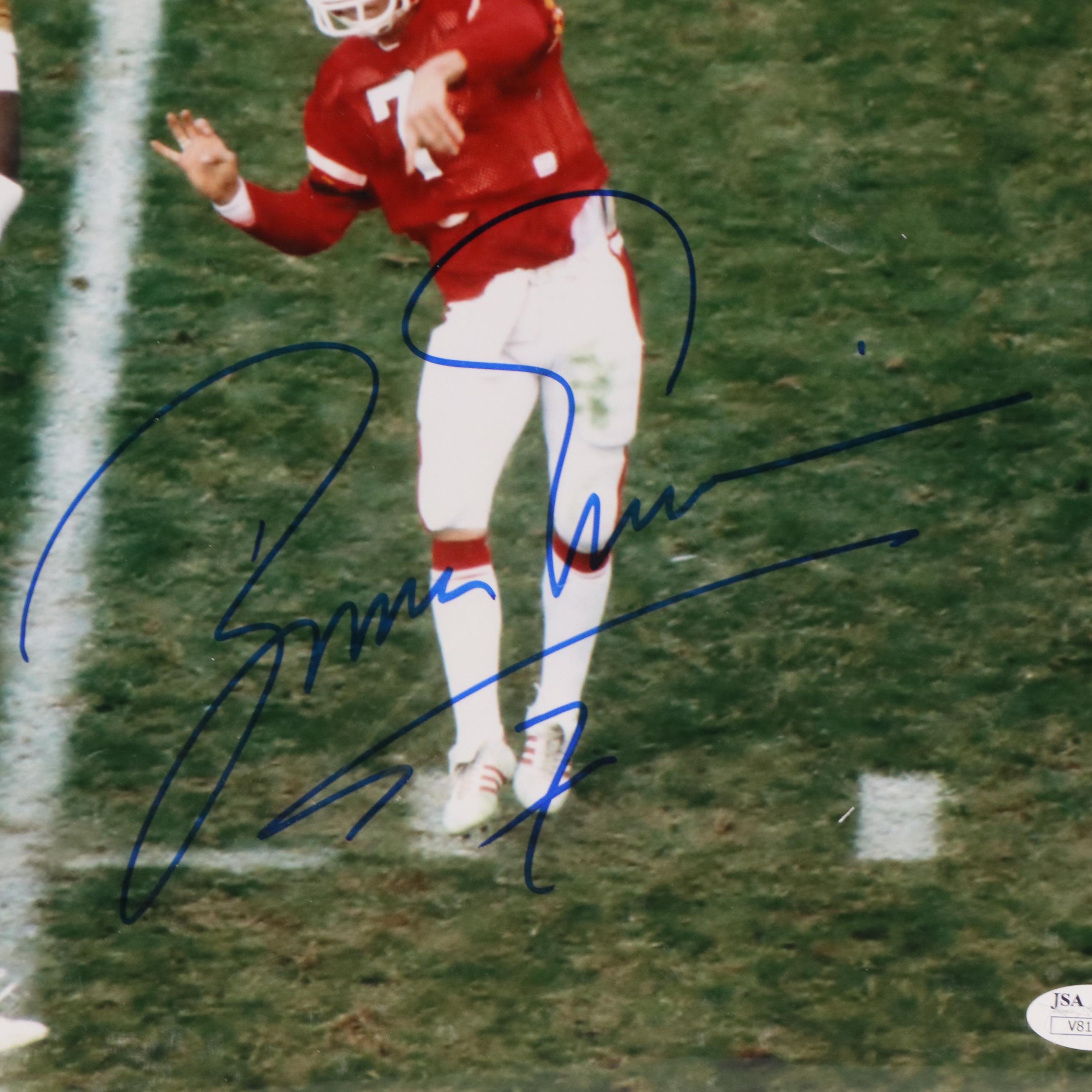 Boomer Esiason Signed College Football Print with Cincinnati Bengals Memorabilia