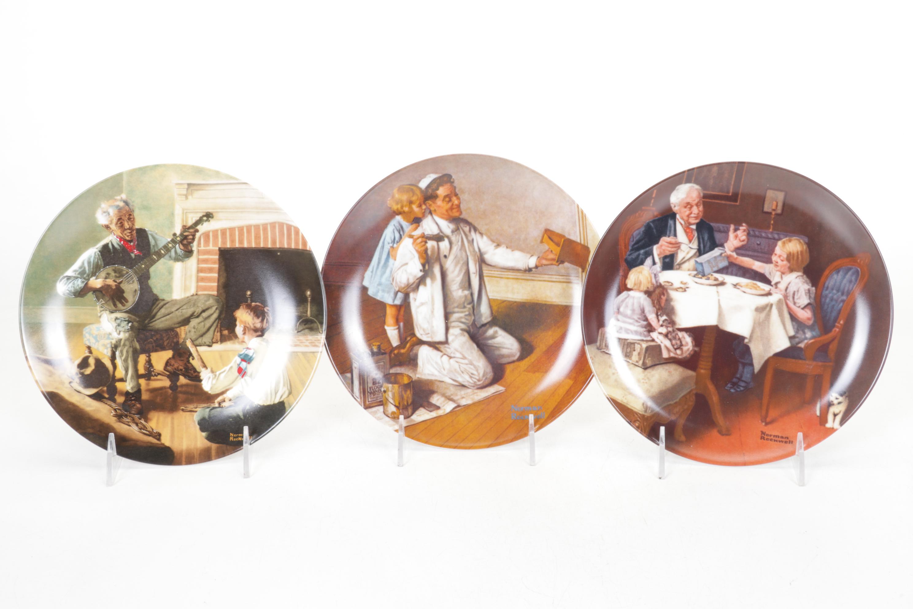 Norman Rockwell "The Painter" & More Collector's Plates by Edwin M. Knowles