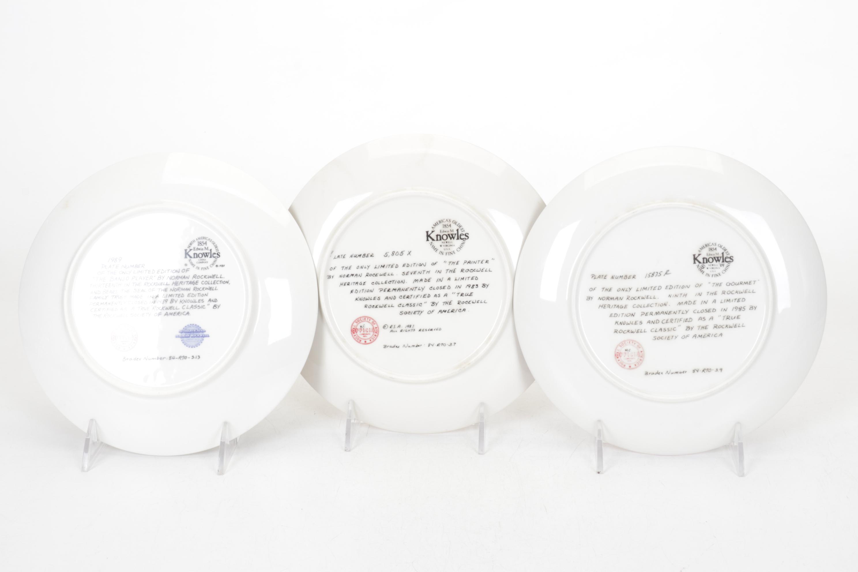 Norman Rockwell "The Painter" & More Collector's Plates by Edwin M. Knowles