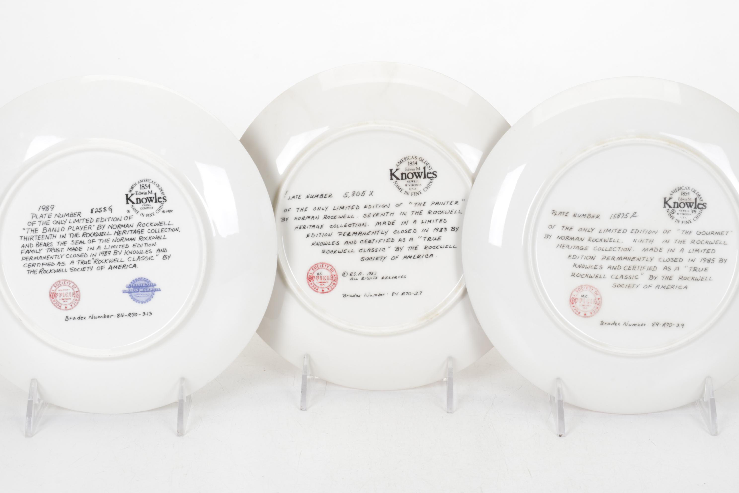 Norman Rockwell "The Painter" & More Collector's Plates by Edwin M. Knowles