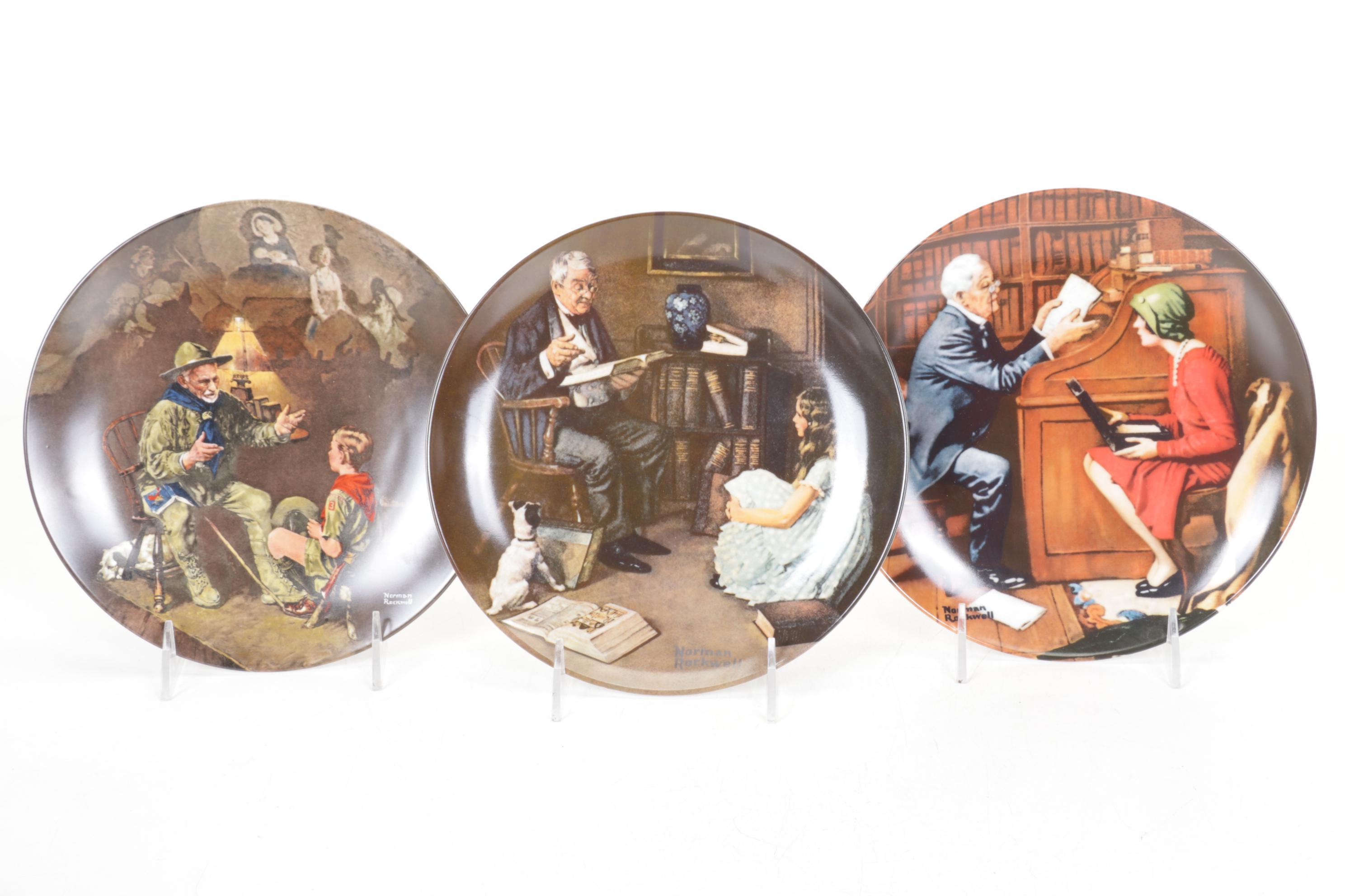 Norman Rockwell "The Painter" & More Collector's Plates by Edwin M. Knowles