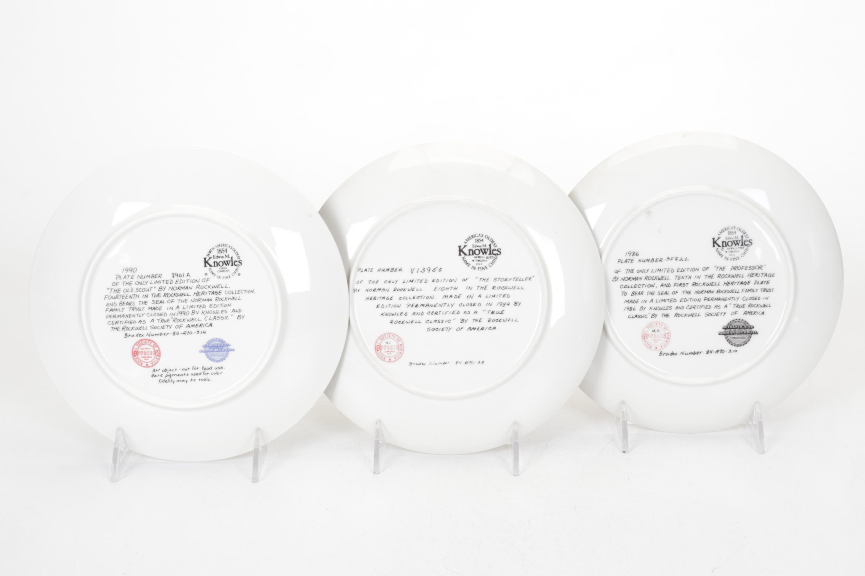 Norman Rockwell "The Painter" & More Collector's Plates by Edwin M. Knowles