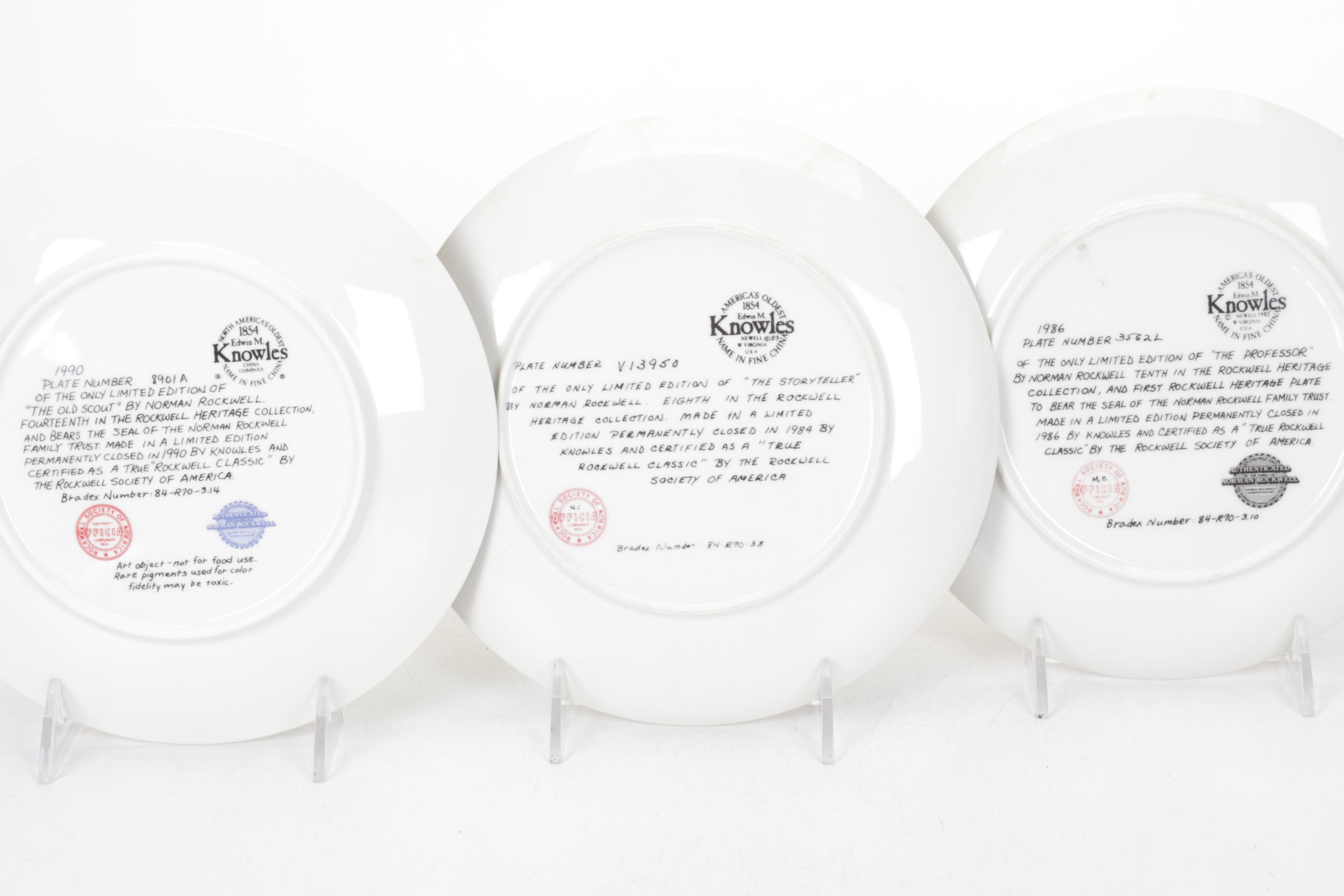 Norman Rockwell "The Painter" & More Collector's Plates by Edwin M. Knowles