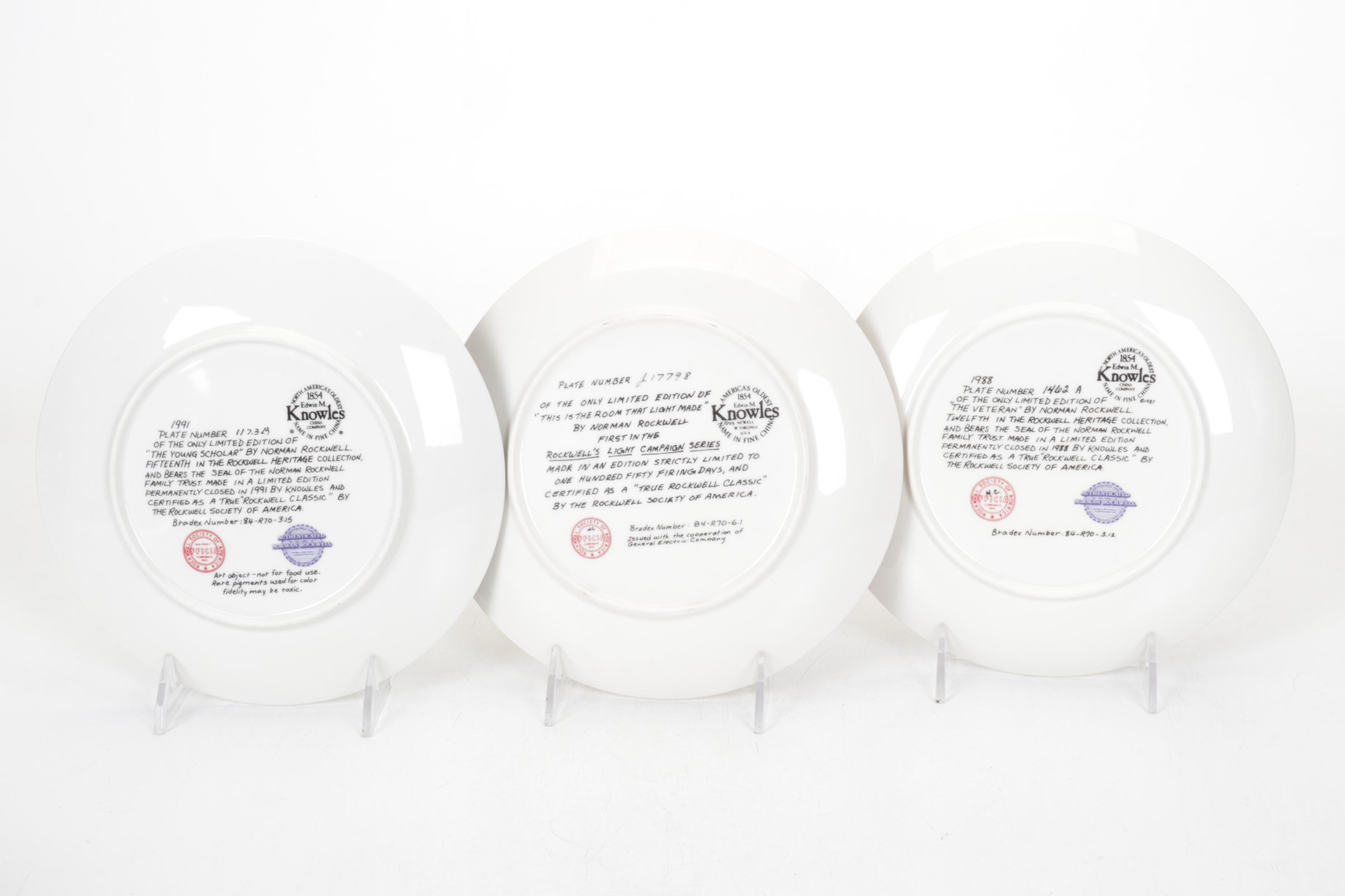 Norman Rockwell "The Painter" & More Collector's Plates by Edwin M. Knowles