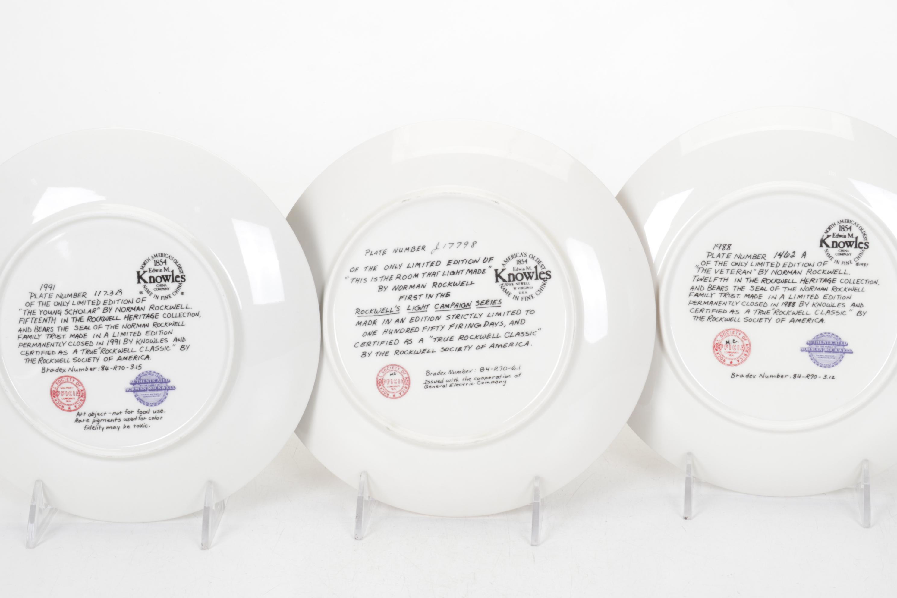 Norman Rockwell "The Painter" & More Collector's Plates by Edwin M. Knowles