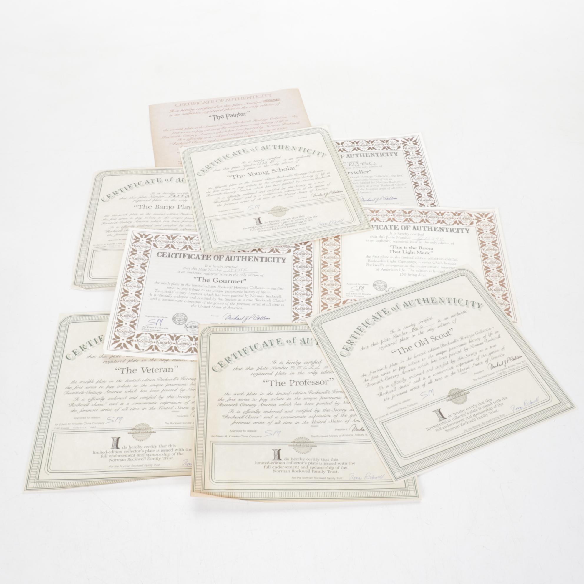 Norman Rockwell "The Painter" & More Collector's Plates by Edwin M. Knowles